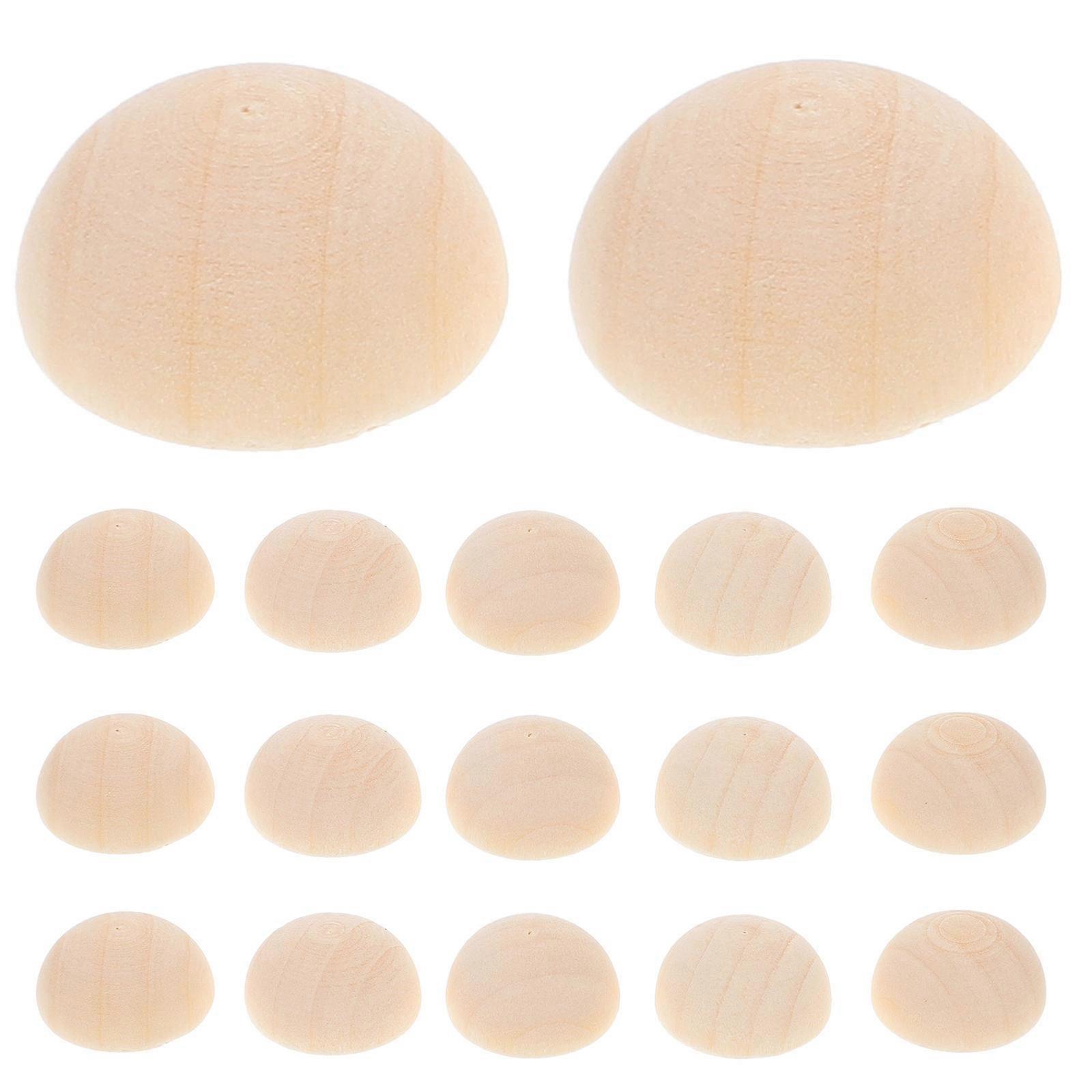 600 Pcs Unfinished Wooden Balls For Craft Projects Kids Yellow 15mm Perfect For DIY Events