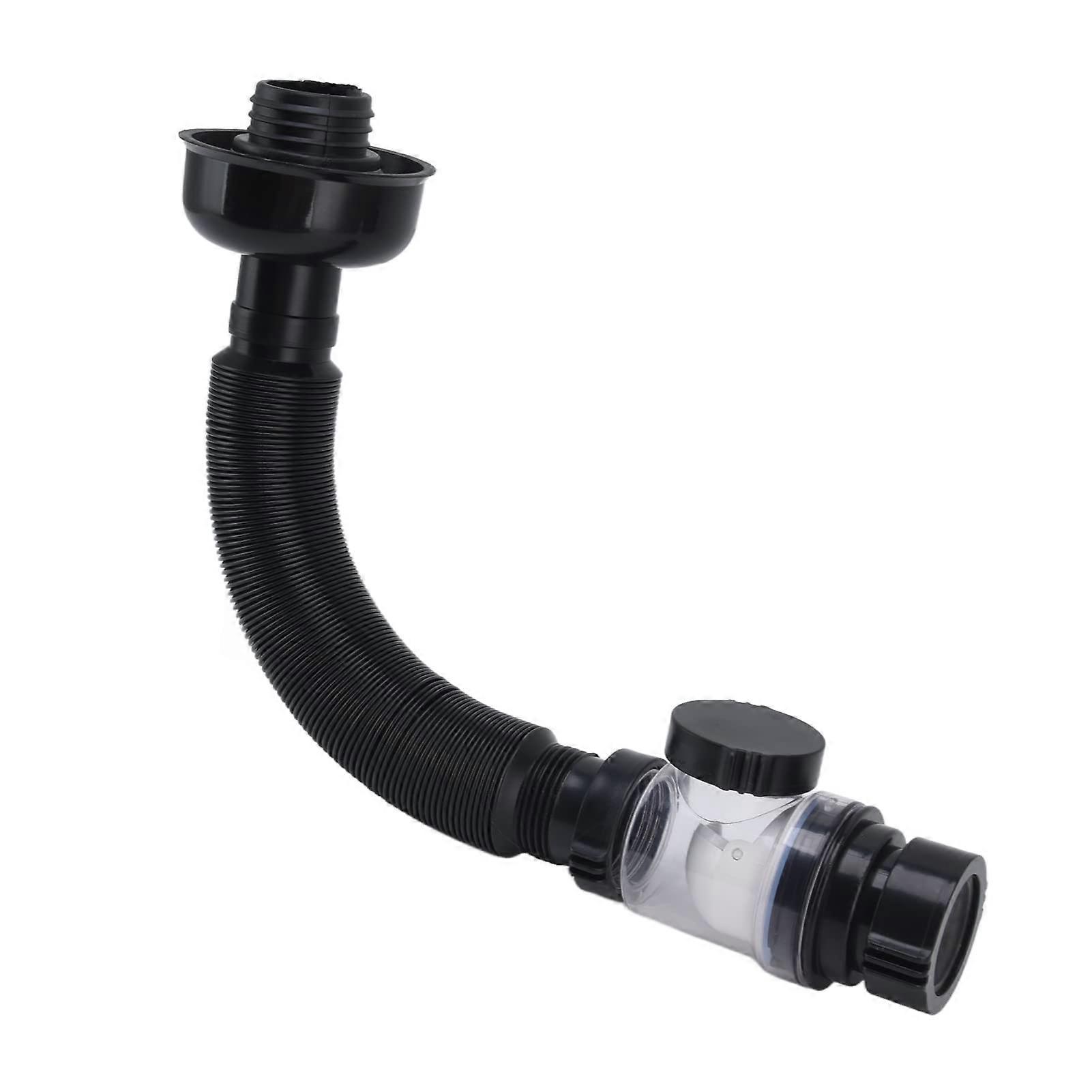 柔性黑色可调PVC浴室水槽排水管，多功能浴室水槽排水管。