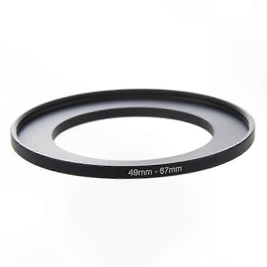 Black Step-Up Ring Adapter for Camera Lens Filters 49mm to 67mm Size Conversion Tool