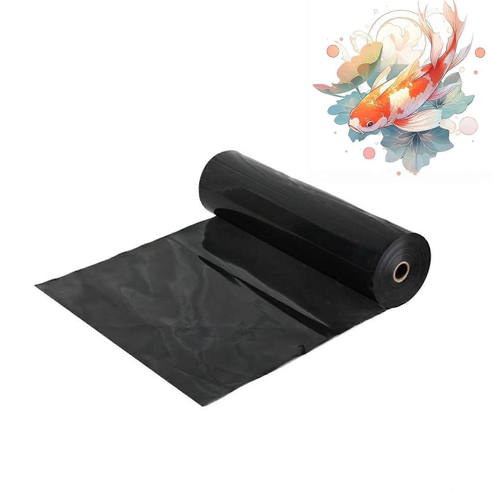 Black Reinforced PVC Rubber Pond Liner 0.2mm Flexible Foldable Garden Membrane For Fountains Koi Ponds Raised Beds 10x7m