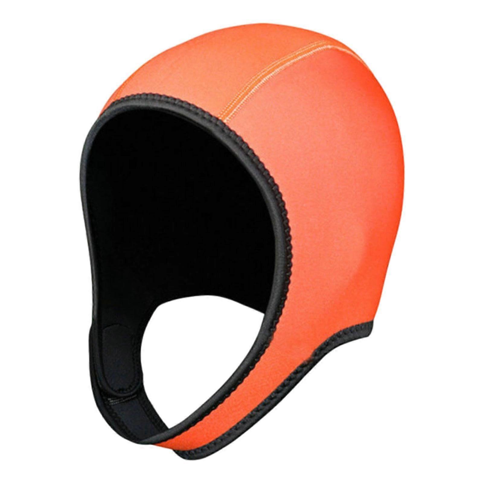 Scuba Diving Hood 3mm Neoprene Thermal Wetsuit Hood With Chin Strap Keeps Warm For Surfing Orange
