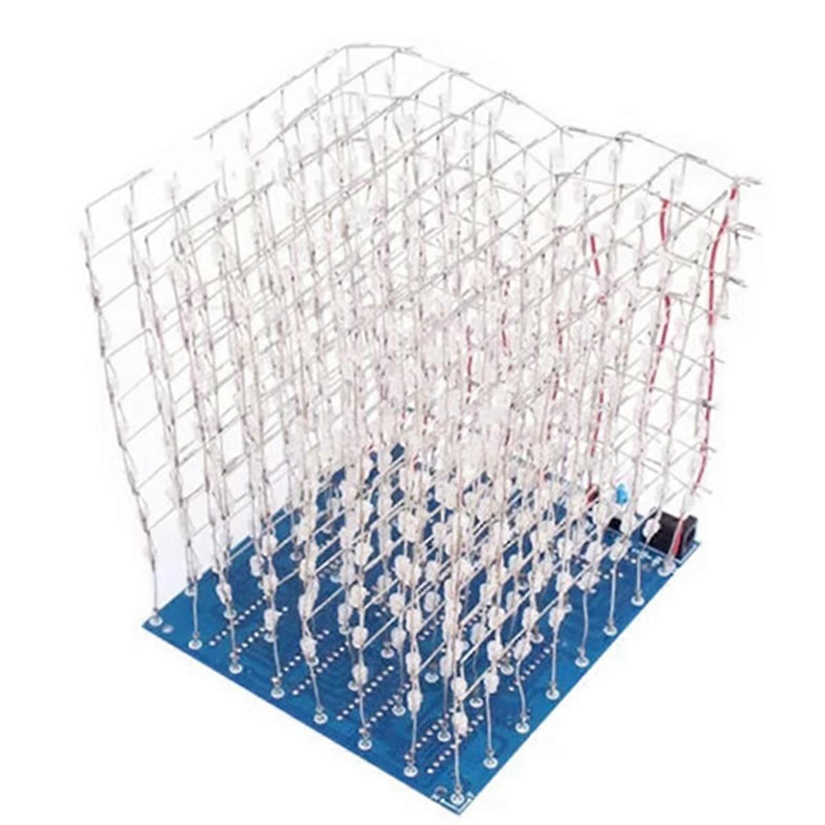 3D8 Squared LED Electronic Toy Kit de projet de soudure 4.5-5.5V