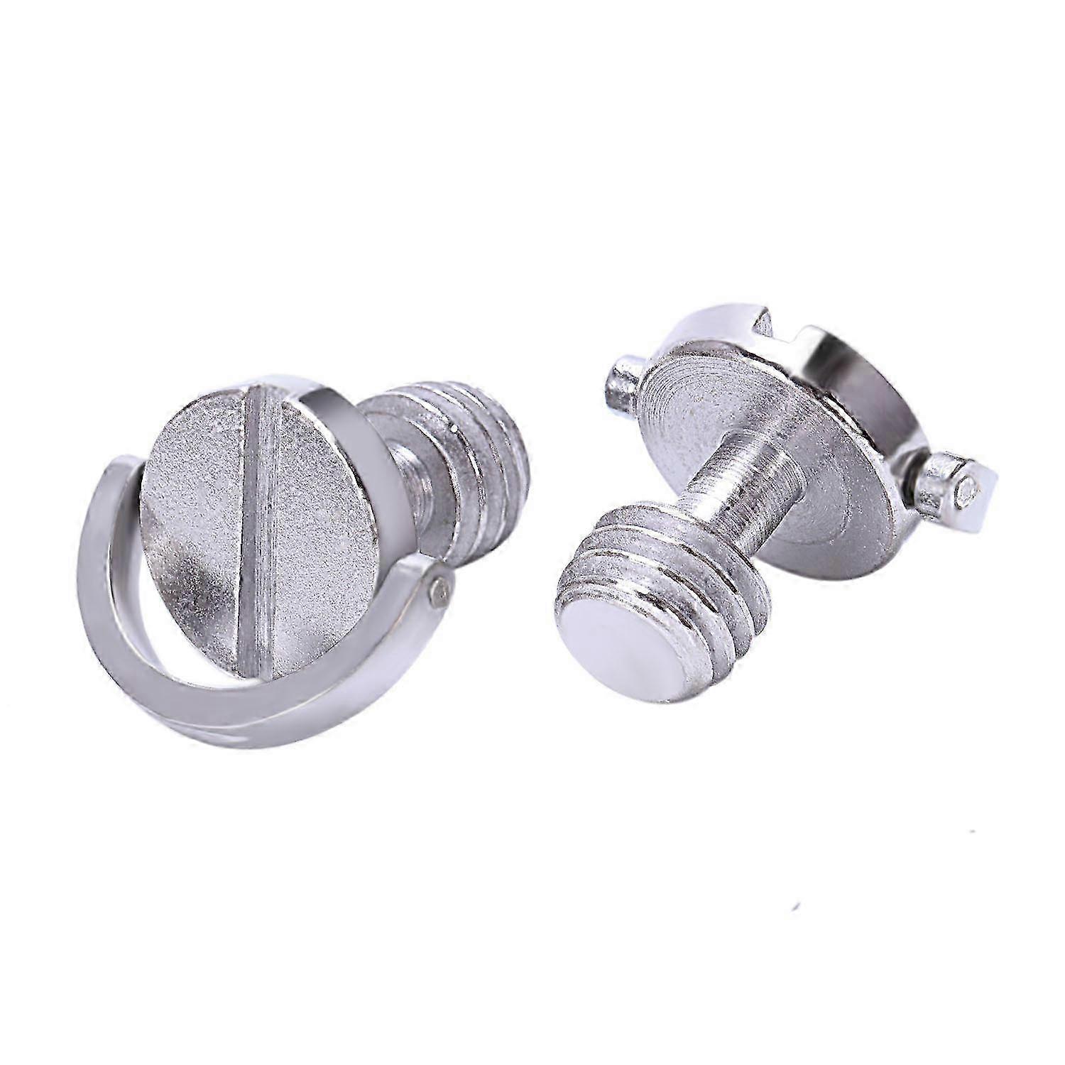 Longer Shaft D-ring Screw with 3/8 inch-16 Thread for Camera Tripod Quick Release Fixing Screw Adapter Pack