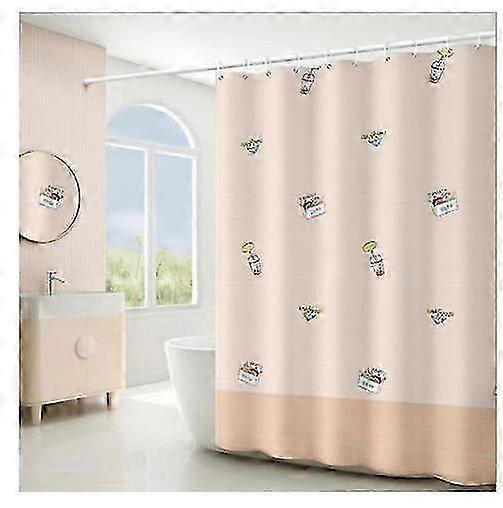Polyester shower curtain thickened waterproof bathroom curtain