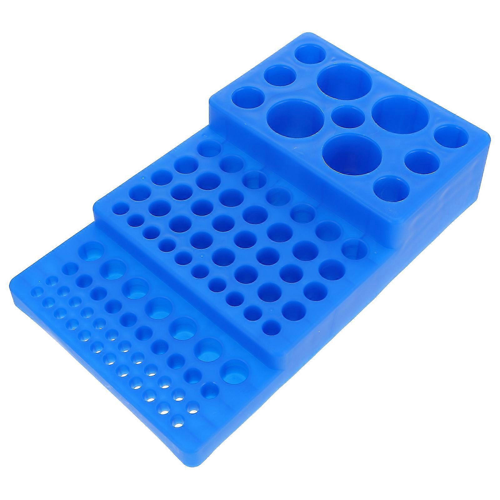 Test Tube Organizer Trapezoid Shape for Researchers Pp Blue Storage 1Pack