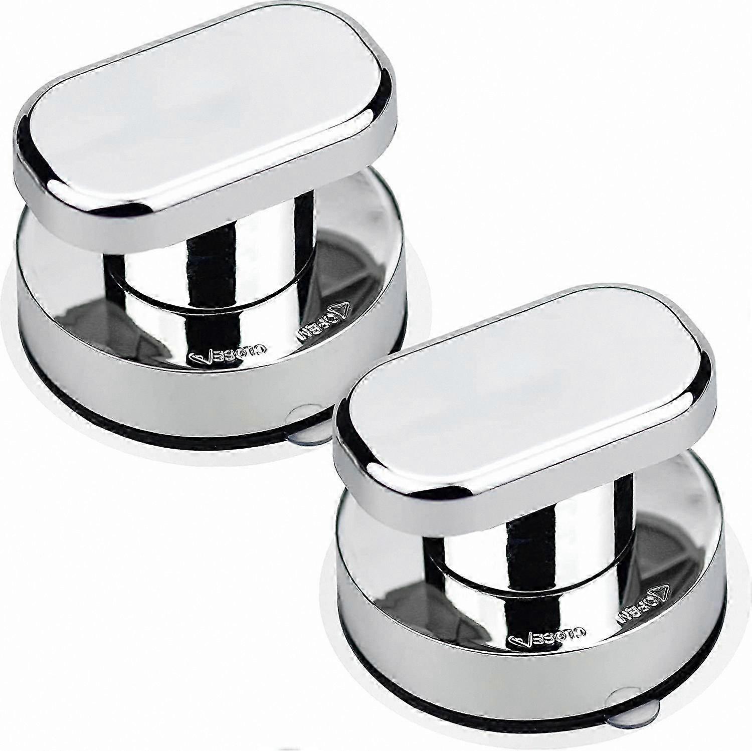Pair of Durable Suction Cup Handles for Glass Shower Door Cabinet Drawer Window Pull