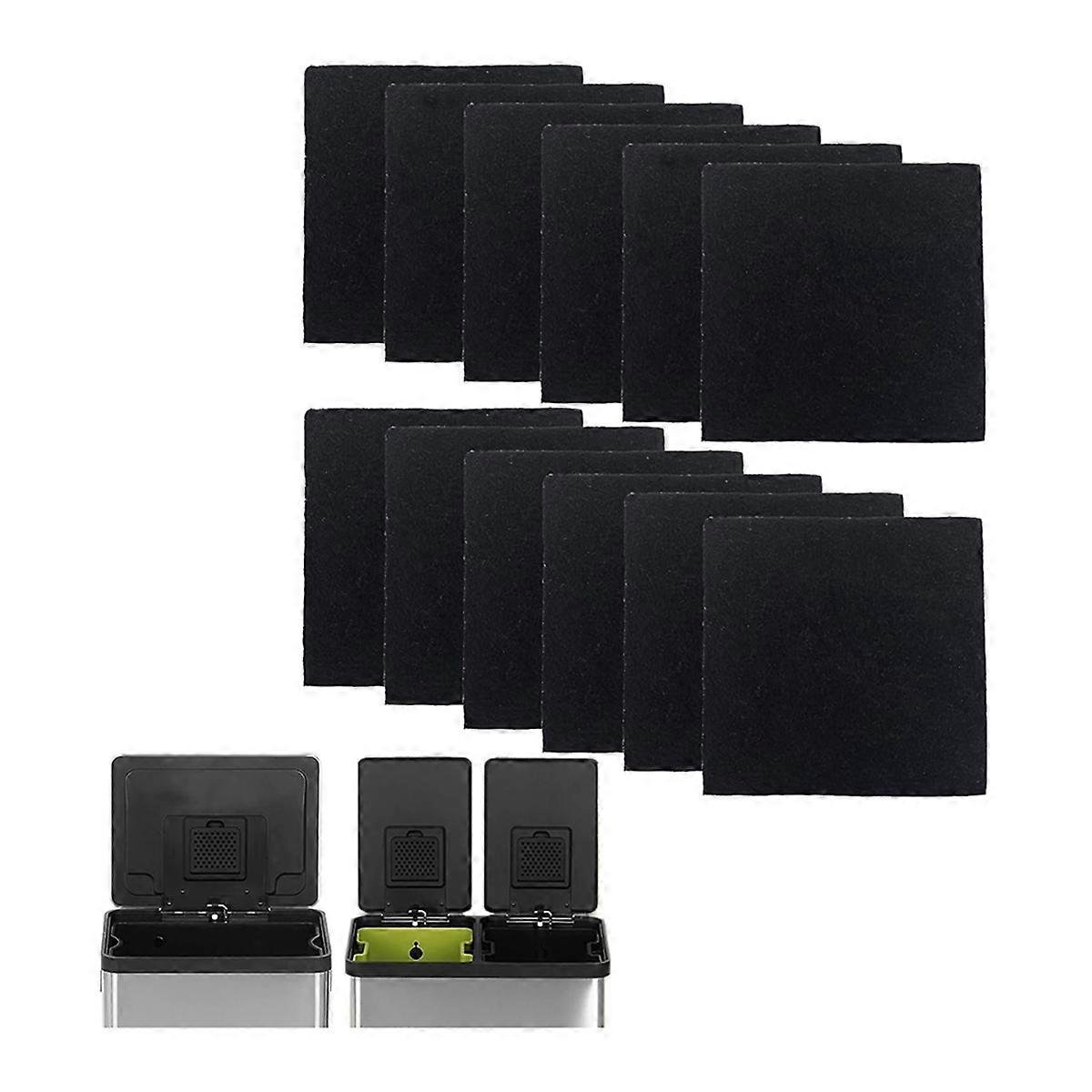 12 Pack Replacement Odor Absorbing Filter Refills for Trash Can, Activated Charcoal Deodorizer