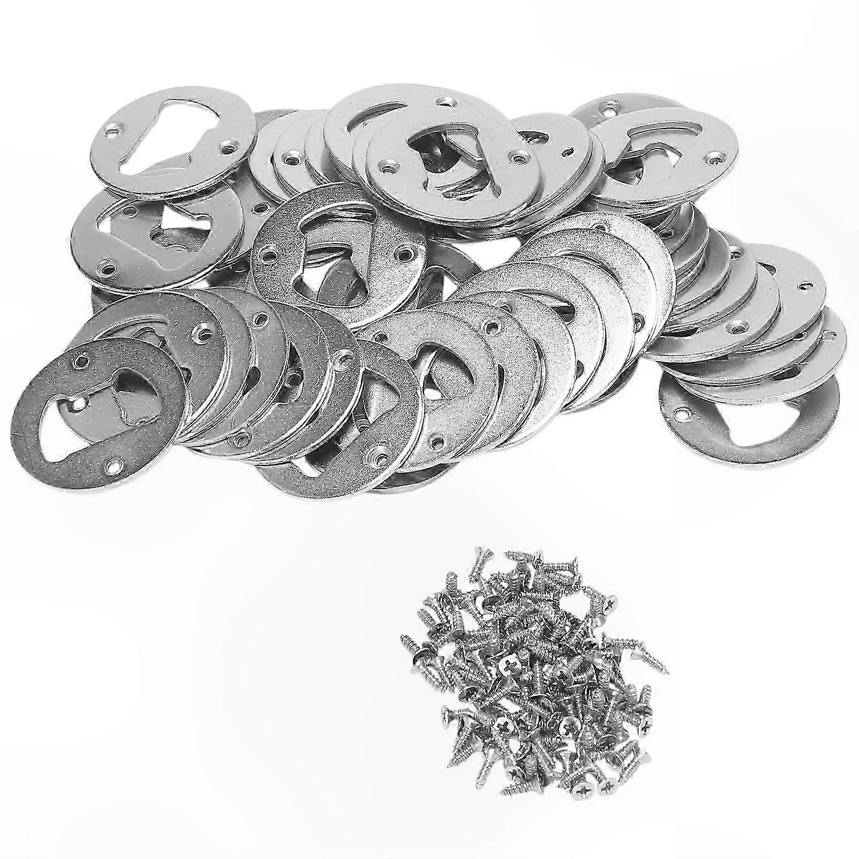 50-Pack Stainless Steel Bottle Opener Inserts for DIY Projects