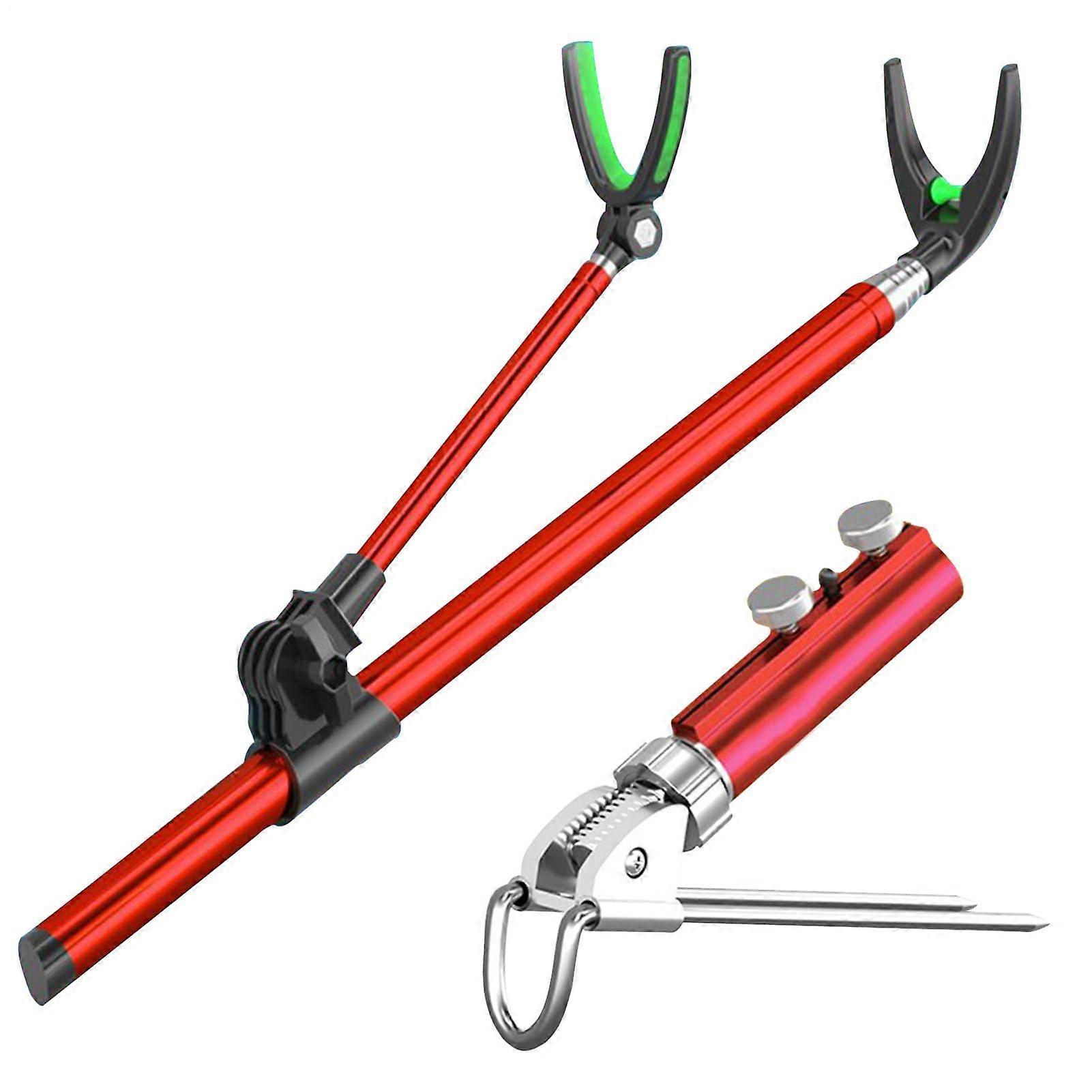 حاملات قضيب لصيد الأسماك المصرفي - حامل قضيب صيد قابل للتعديل من الفولاذ المقاوم للصدأ للقوارب والتخييم وصيد الأسماك على الجليد واستخدام البحيرة والنهر