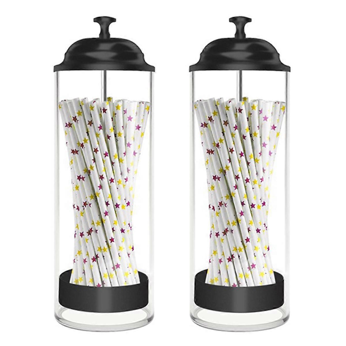 Straw Holder,2 Pack Straws Dispenser for Standard Size Drinking Straw