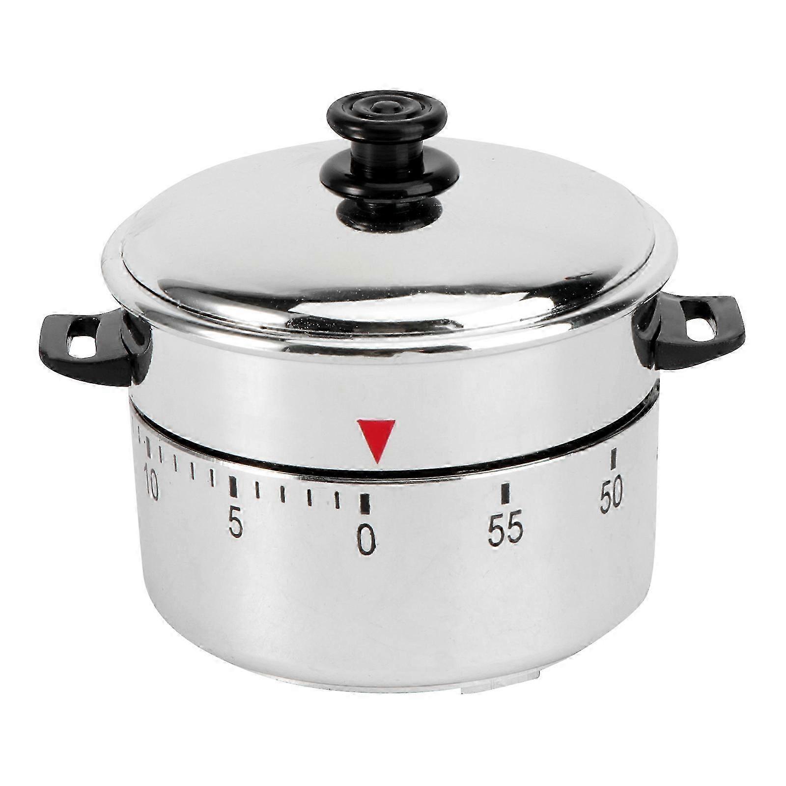 1pc Kitchen Timer Creative 60 Minutes Rotating Count Down Timer for Home Use8x6.6cmSilver