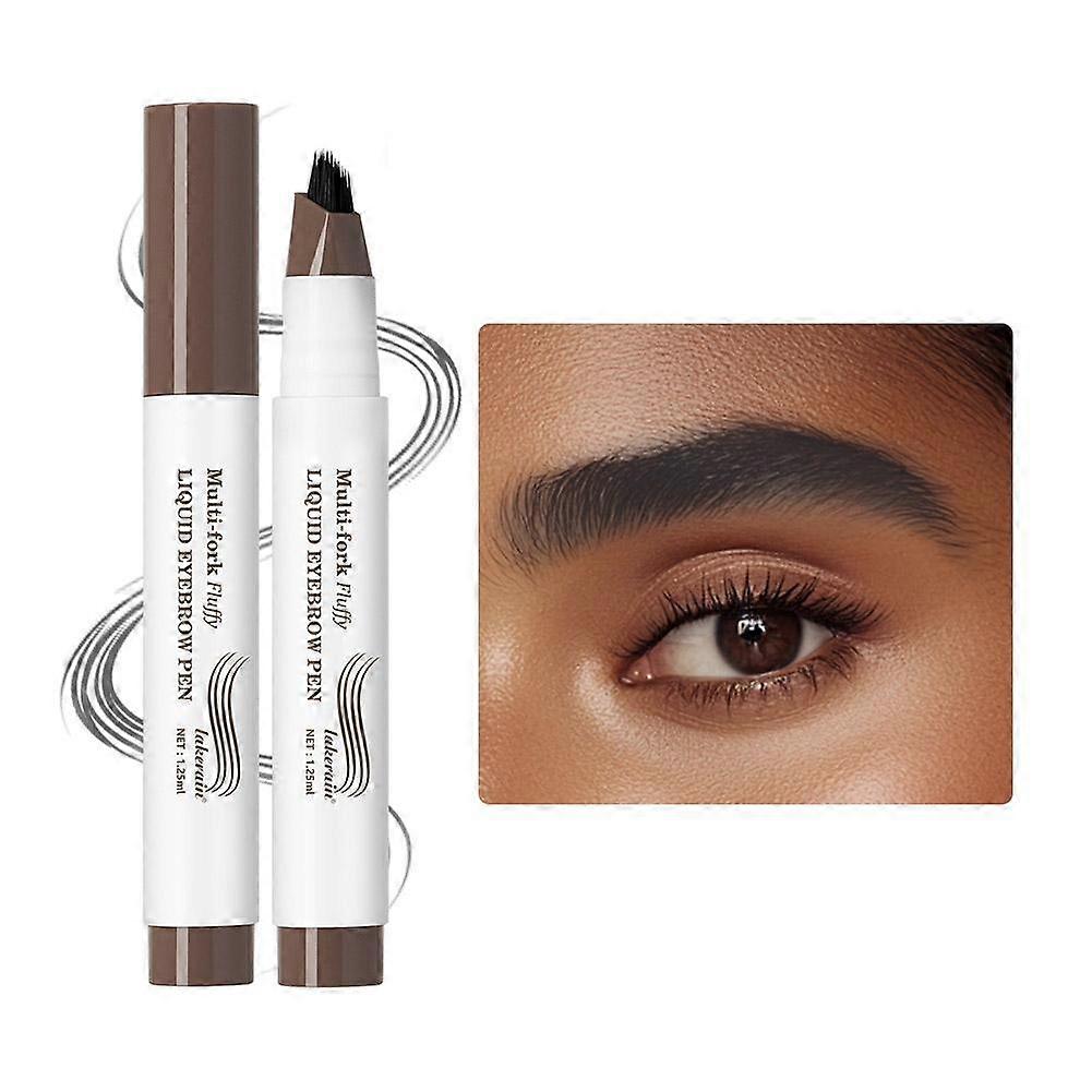 4D Eyebrow Pen Multi Forks Liquid Pen Tip Fine Sketch Liquid Tattoo Brow