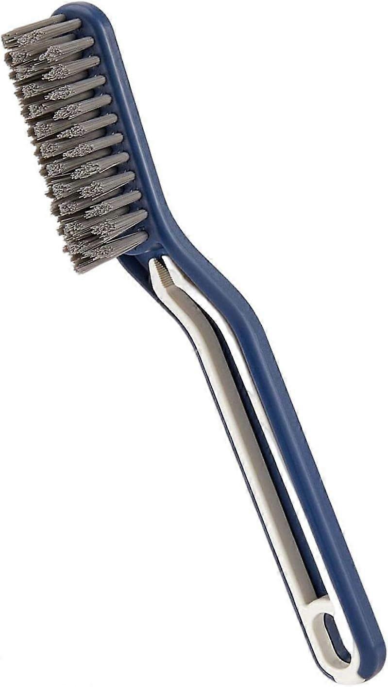 Floor brush, hand-held window groove cleaning brush, scraper brush. Blue