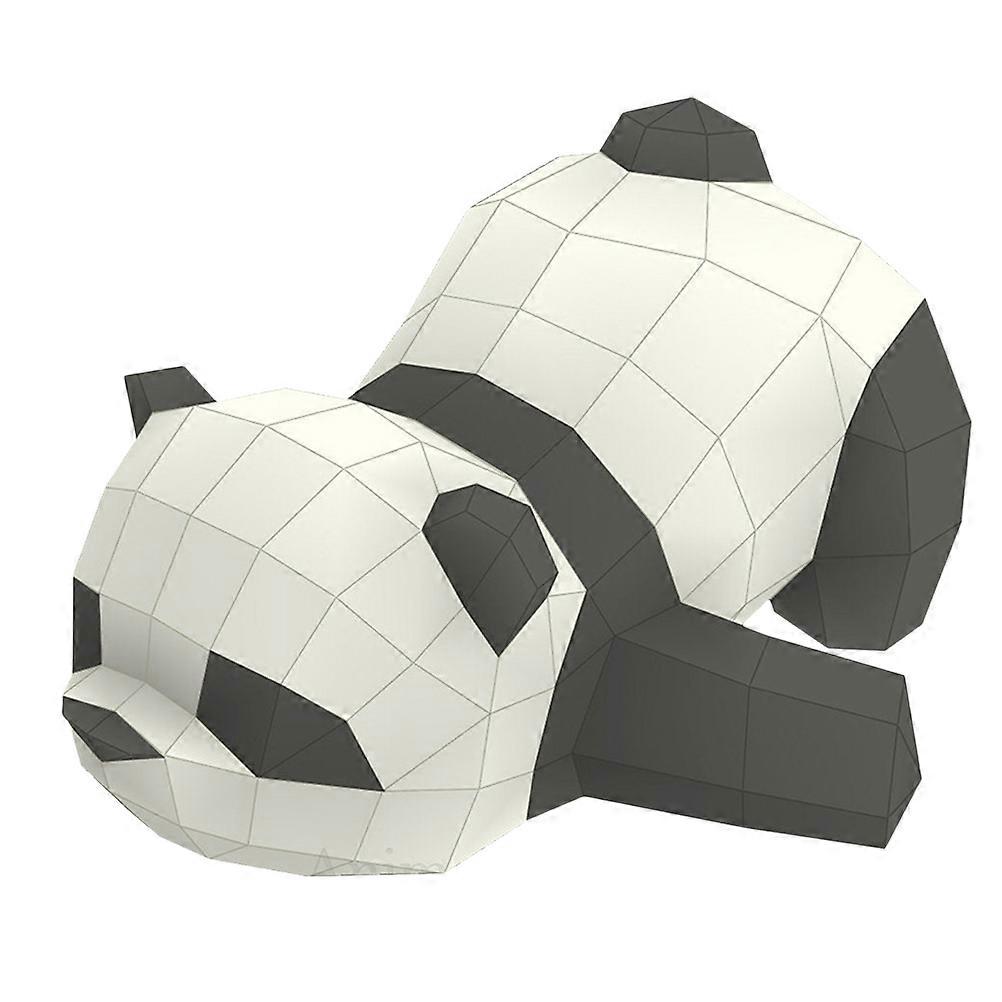 3D Paper Model Sleeping Panda Hand Molded Decoration Ornaments Toys