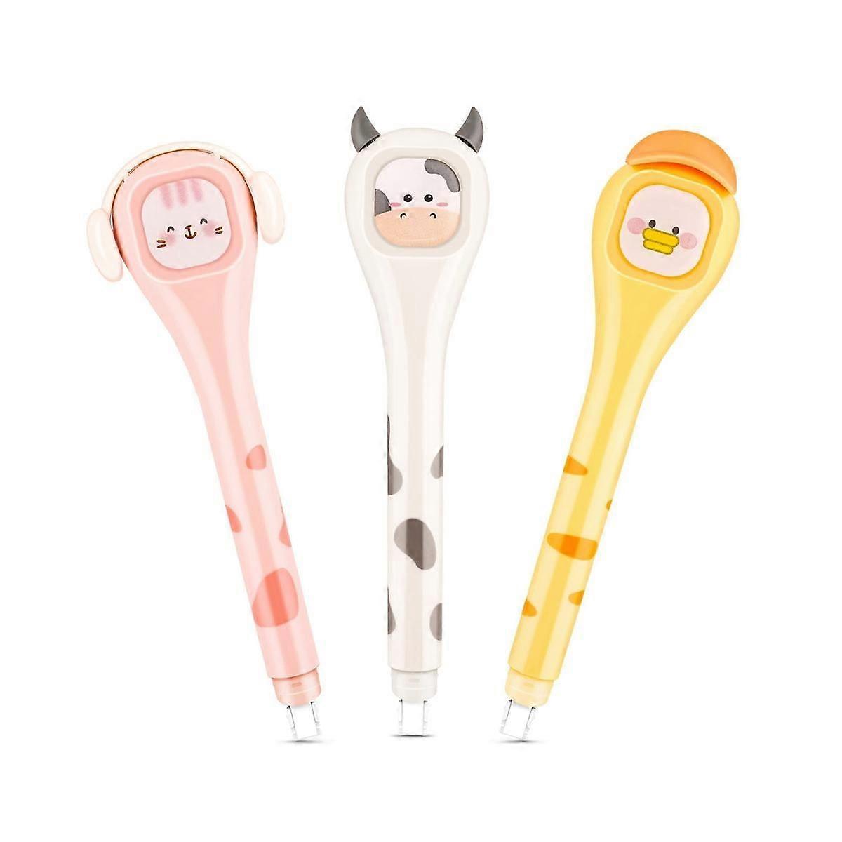 White Out Correction Tape Pen,Cute Japan White Out Pen,With Easy To Use Kawaii Pen Applicator 3Pcs