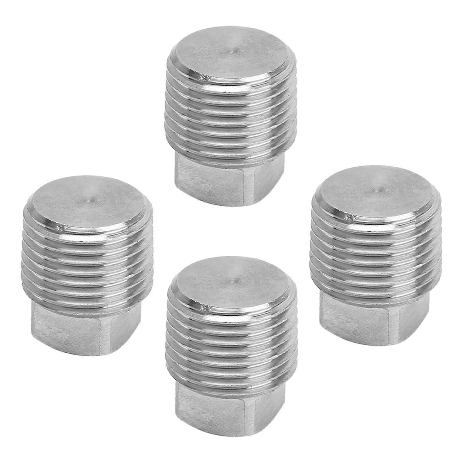 20.8mm 4PCS 316 Stainless Steel Square Head Plug for Pipe Fitting