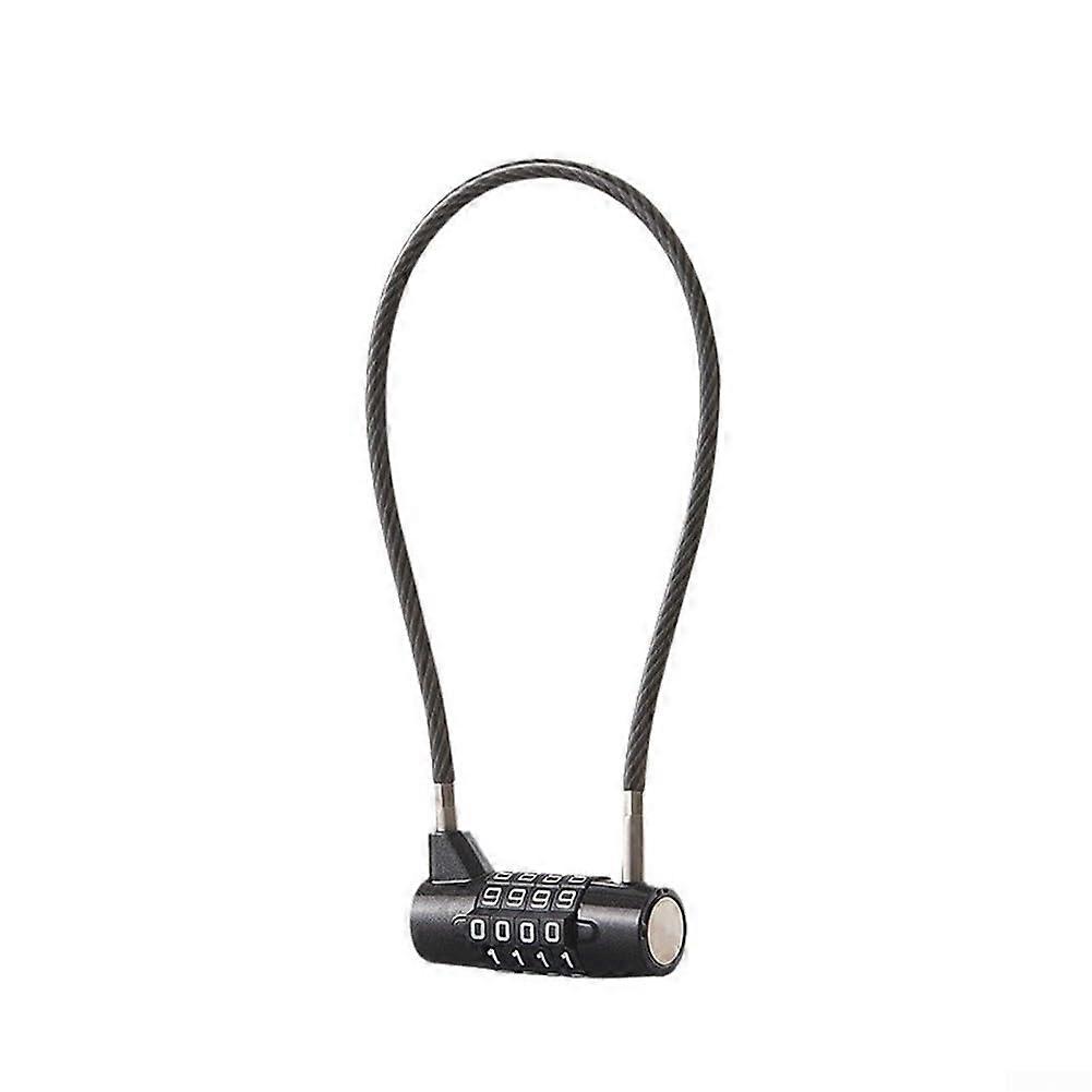 Keyless Steel Cable Password Lock, Compact Design, Resettable Code, For Refrigerators, Cabinets, Gyms, Schools, Bicycles