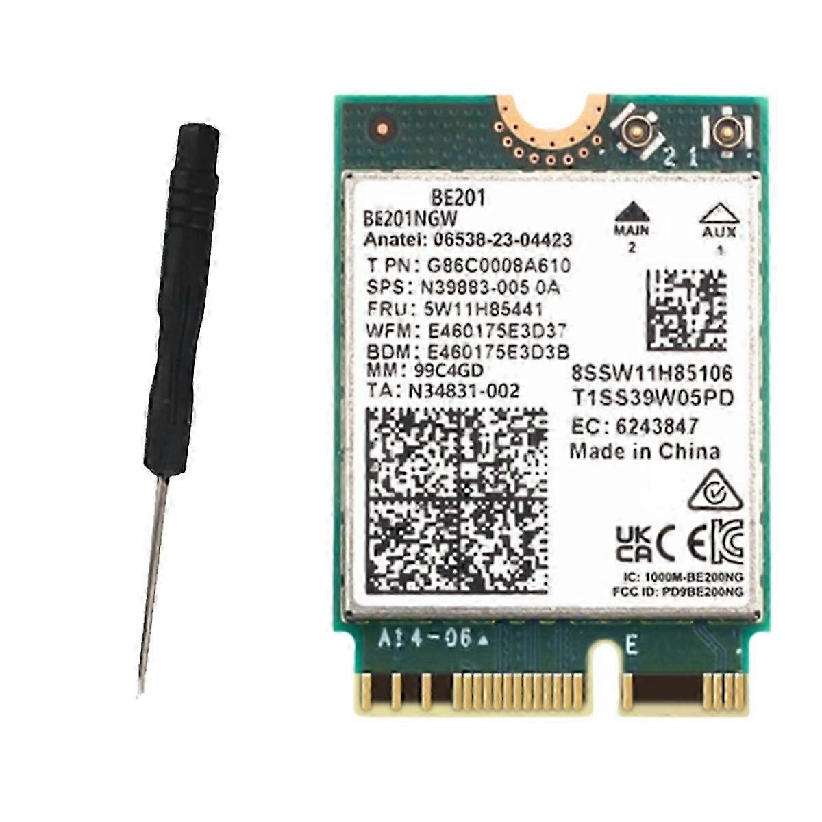 BE201 Tri-Band WiFi 7 Card with 8774Mbps Speed & Bluetooth 5.4 - M.2 AX211 Module