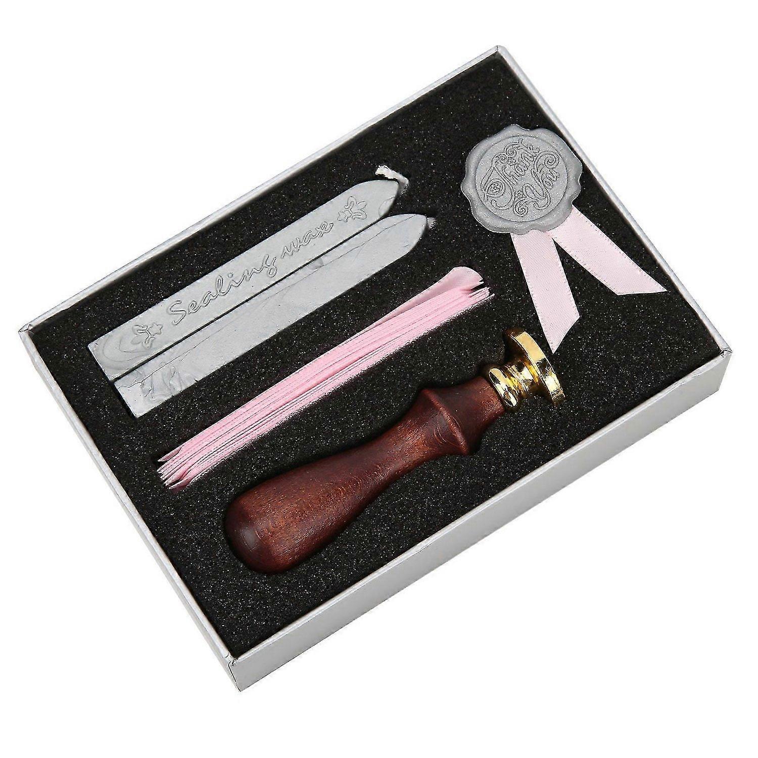 2025 Latest Model Wax Seal Vintage Wood Wide Applications Wax Stamp Kit with
