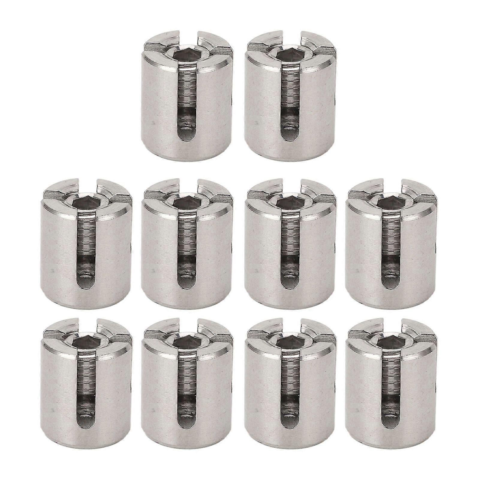 10 قطع عبر كابل المشابك 316 الفولاذ المقاوم للصدأ حديدي سلك حبل مقاطع ملحقات نظام الجدار 3 مم