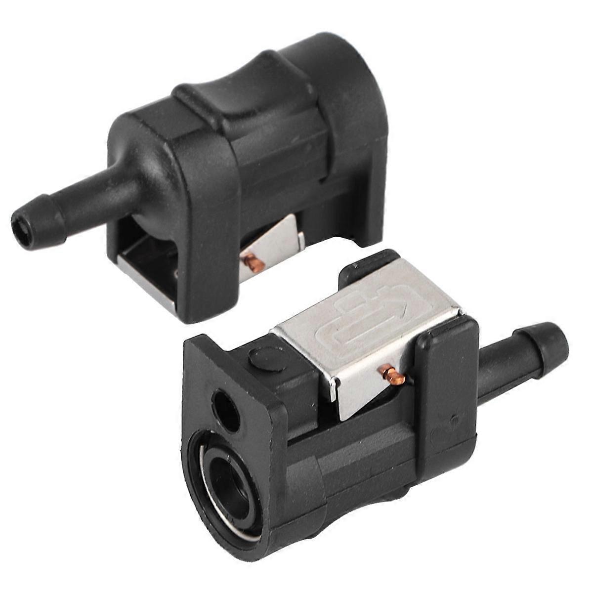 2Pcs Marine Engine Hose Line Connector Fit for 8mm Outboard