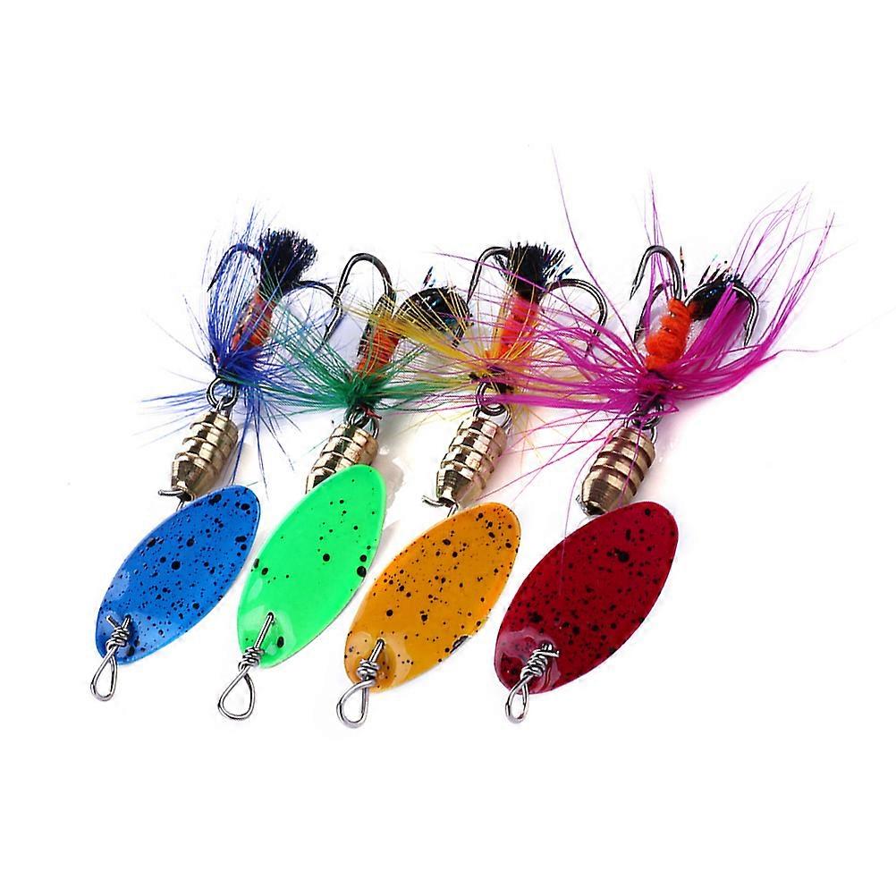 Fishing Baits Rotating Sequins Metal Fishing Baits for Outdoor 4Pcs Set