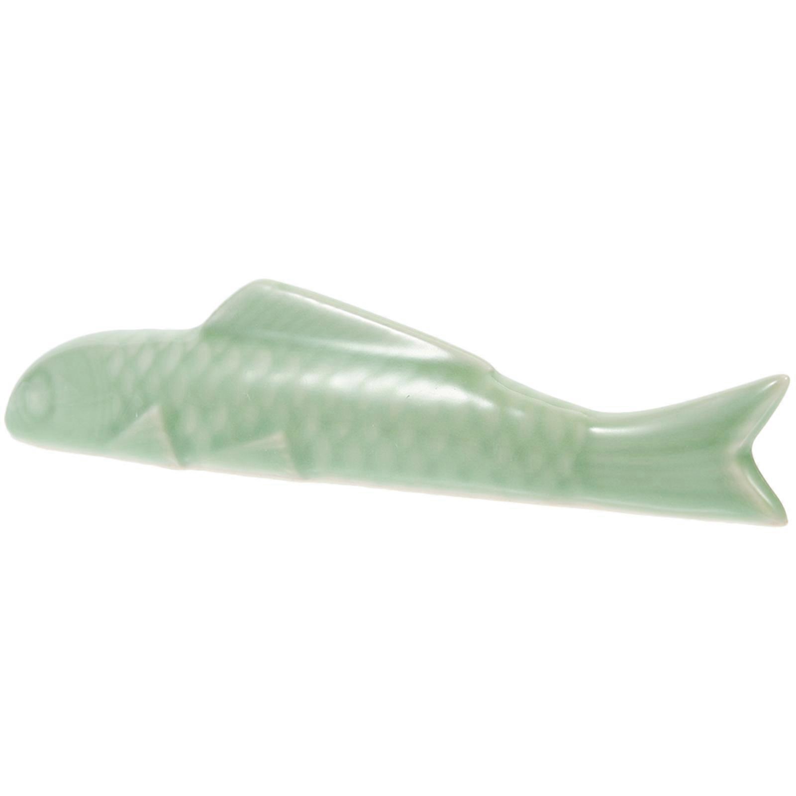 Calligraphy Paperweight Ceramic Carp Shaped for Holding Use