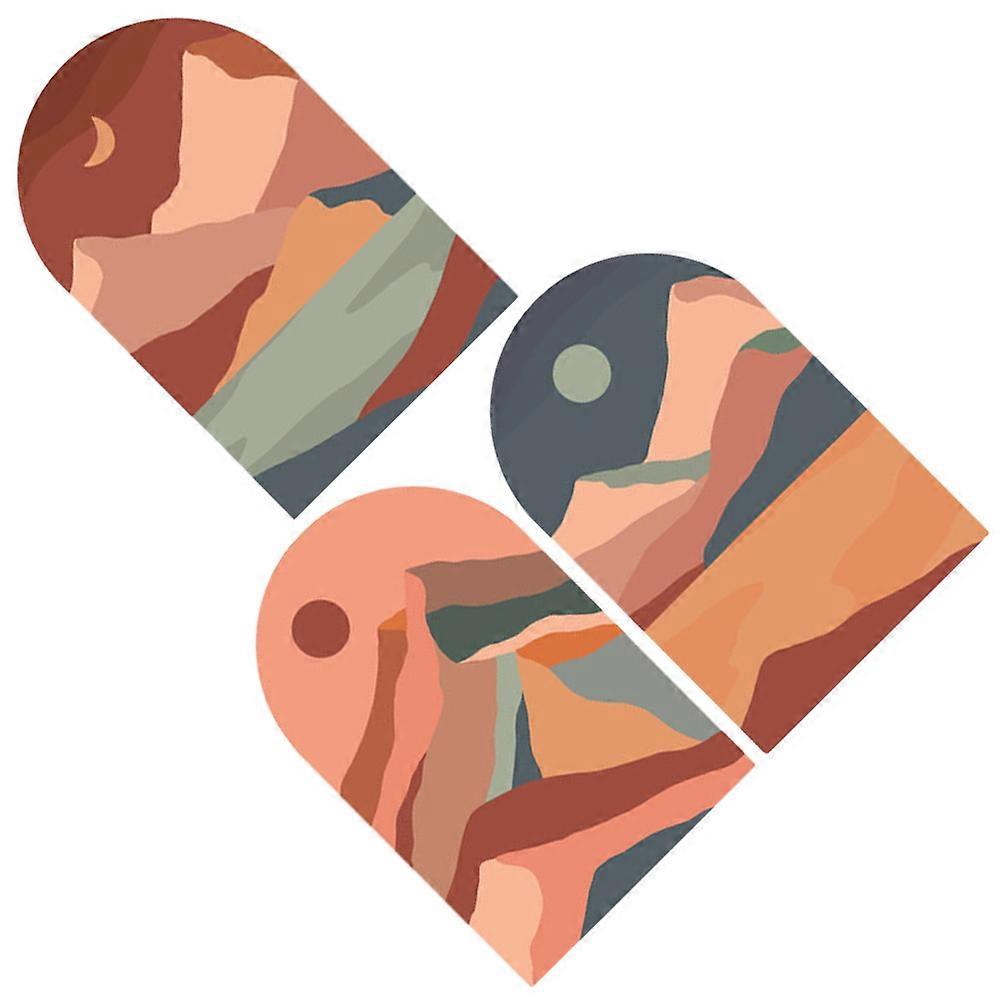 Sun Wall Decal for Decor with Mountain and Moon Design 1Set Bohemian Style