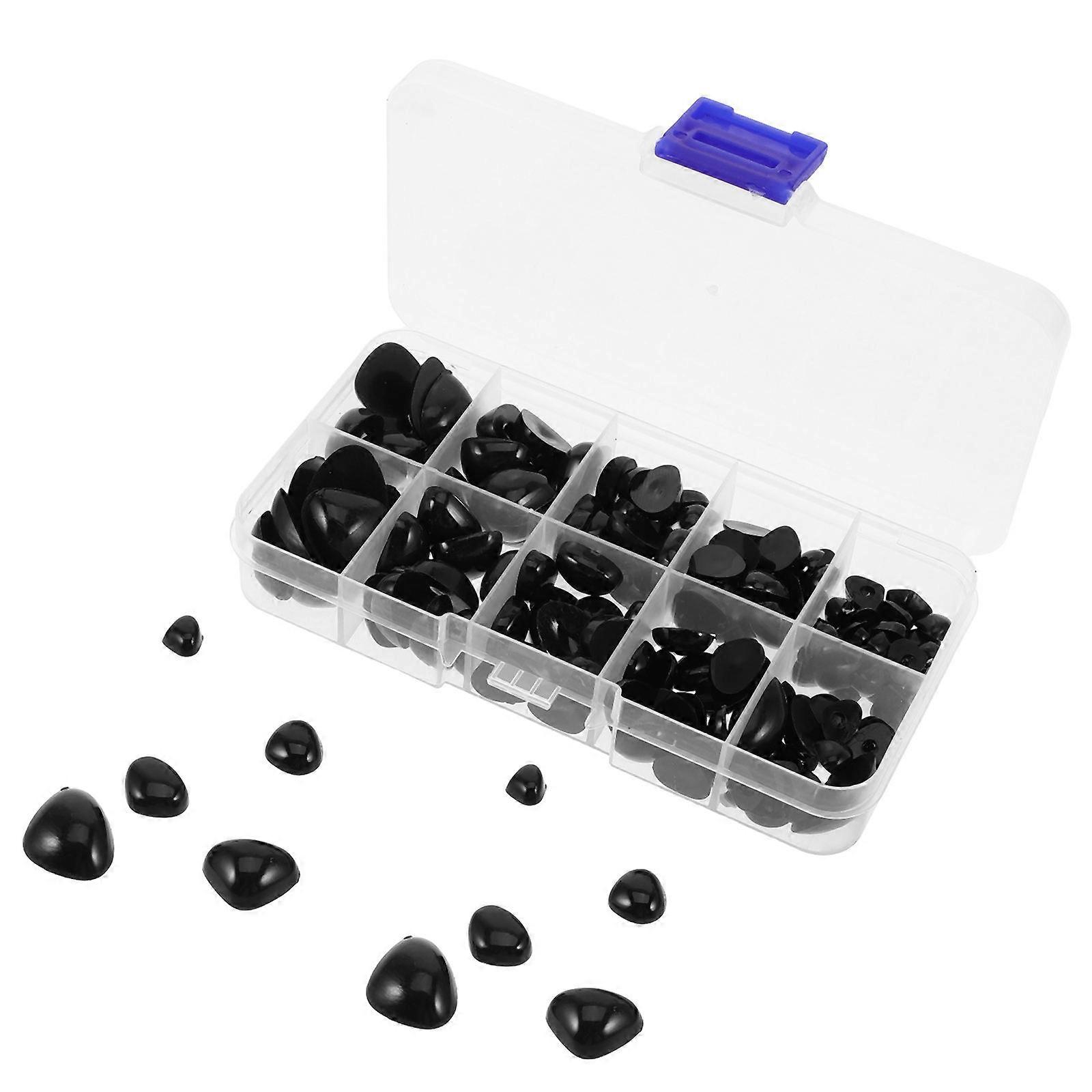 Animal Nose Plastic Triangle Base for DIY 150Pcs Stuffed Toys in Black