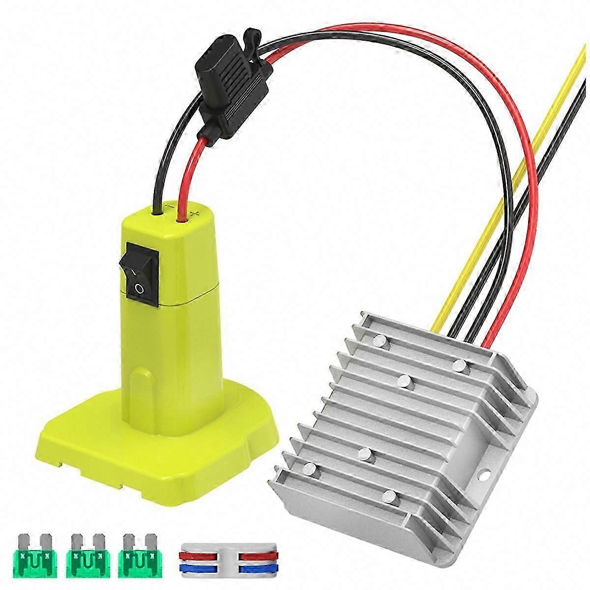 Ryobi 18V to 12V Step Down Converter, DC Power Inverter Adapter 15A 180W Voltage Regulator