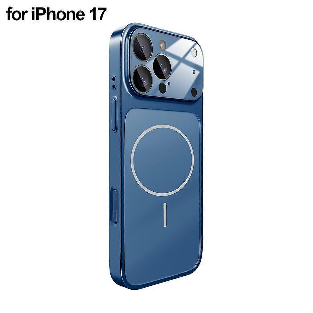 For Iphone17/17Air/17Pro/17 Promax Frosted Glass Inclusive Magnetic Phone Case
