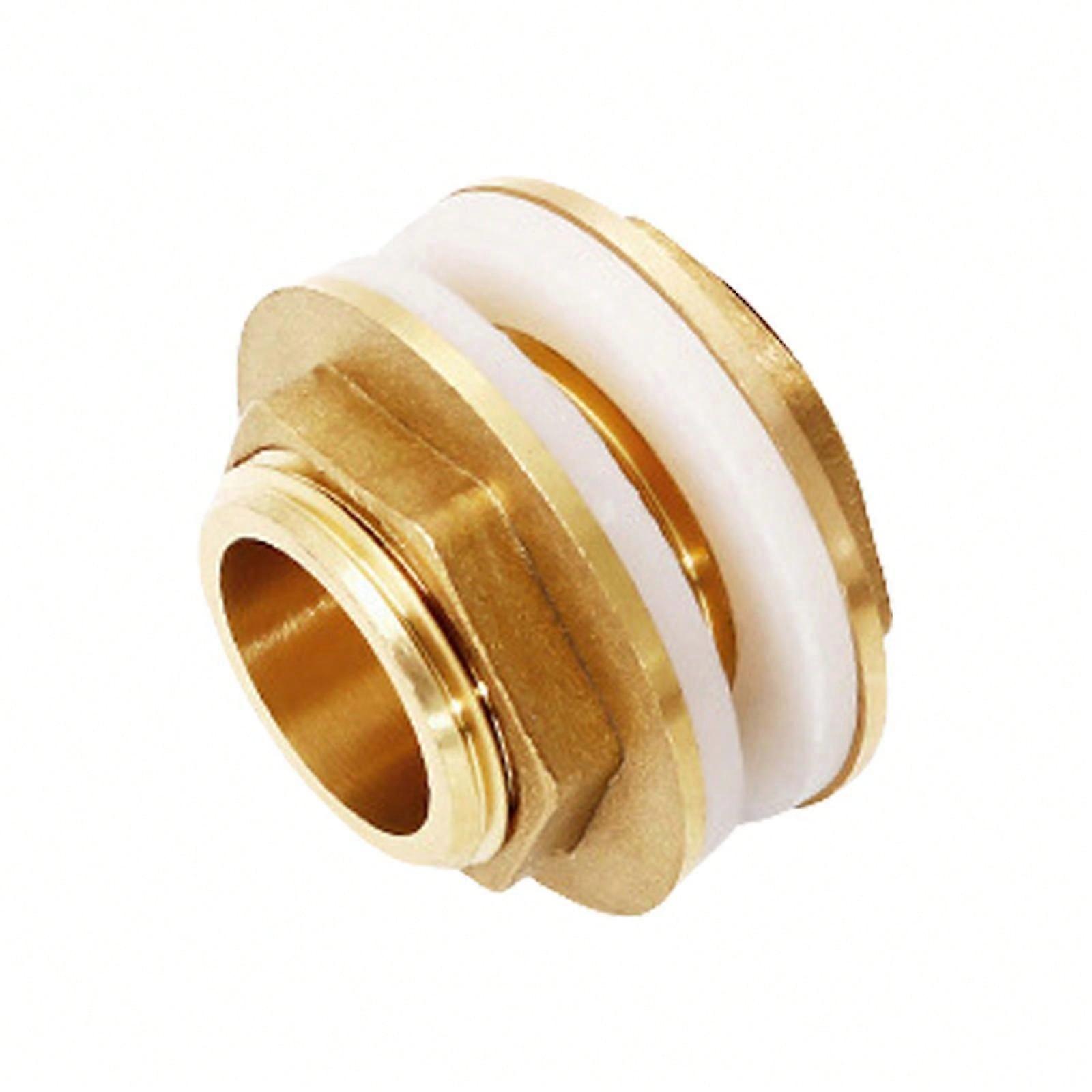 3/4inch Brass Water Tanks Connectors Garden Hose Adapter Fittings Not Leakage Leakproof Firm Connectors for Water Towers