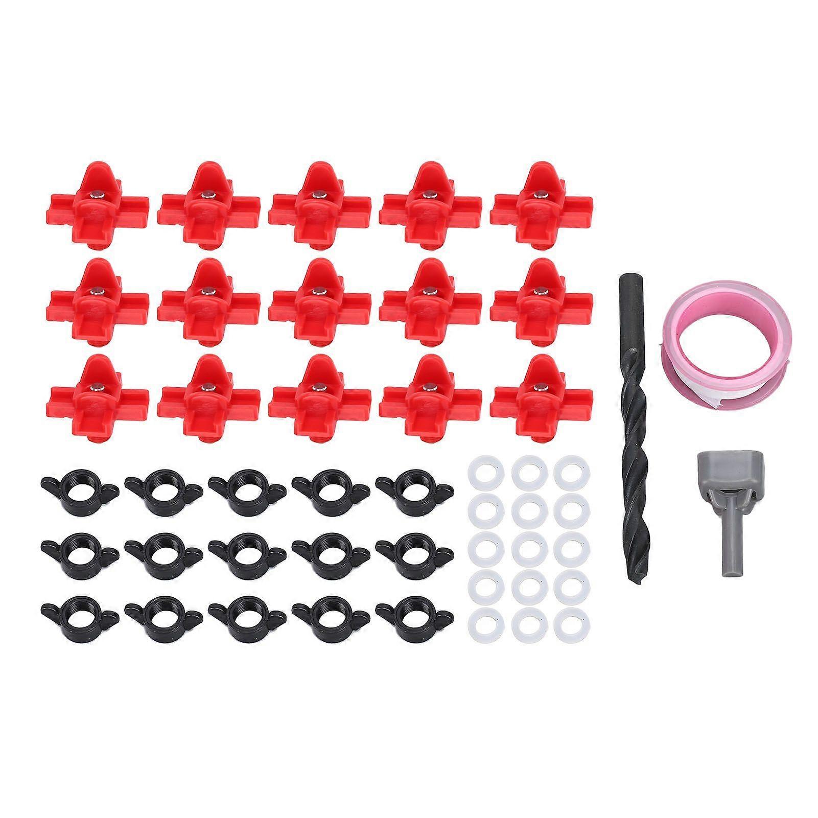 15 Sets Poultry Water Nipples Kit Automatic Leakproof Chicken Waterer Nipples for Chicks Ducks Quails Hens