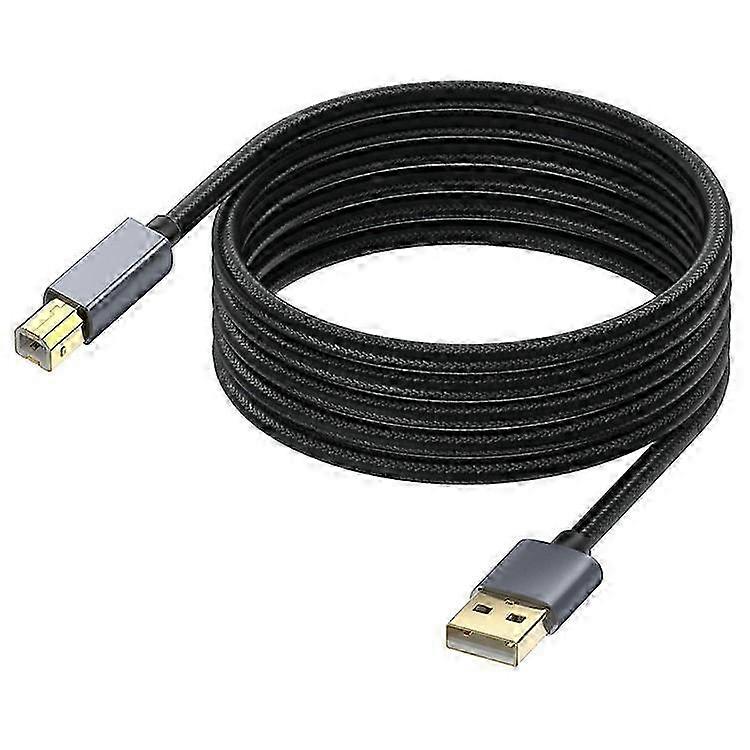 10m USB 2.0 Type A to B Male Printer Cable for High-Speed Scanning and Printing