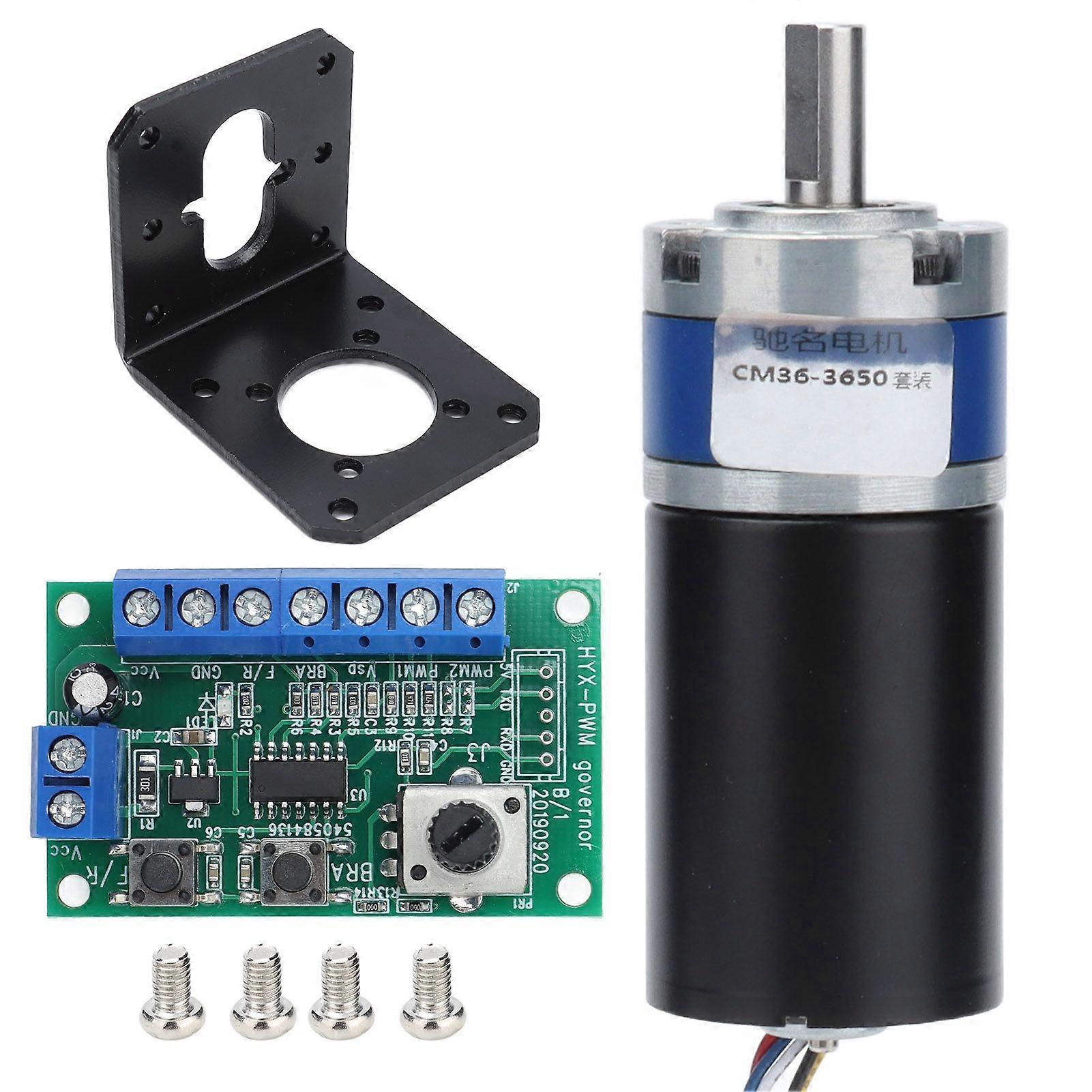 Gear Motor Speed Reduction Planetary Brushless D Shaft DC 12V Set Kit with Controller120RPM