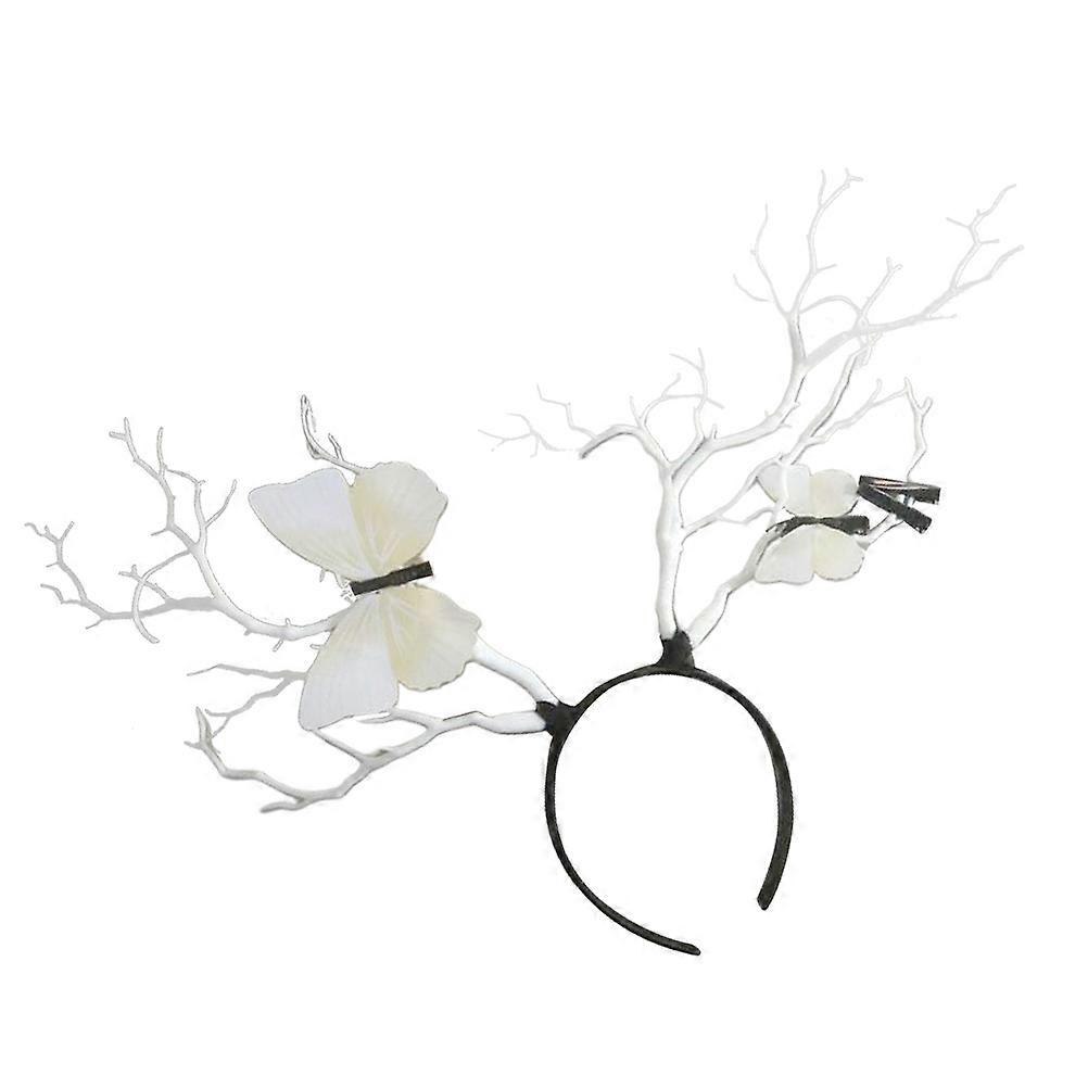 Antlers Headband for Carnival Party Decoration Simulation White