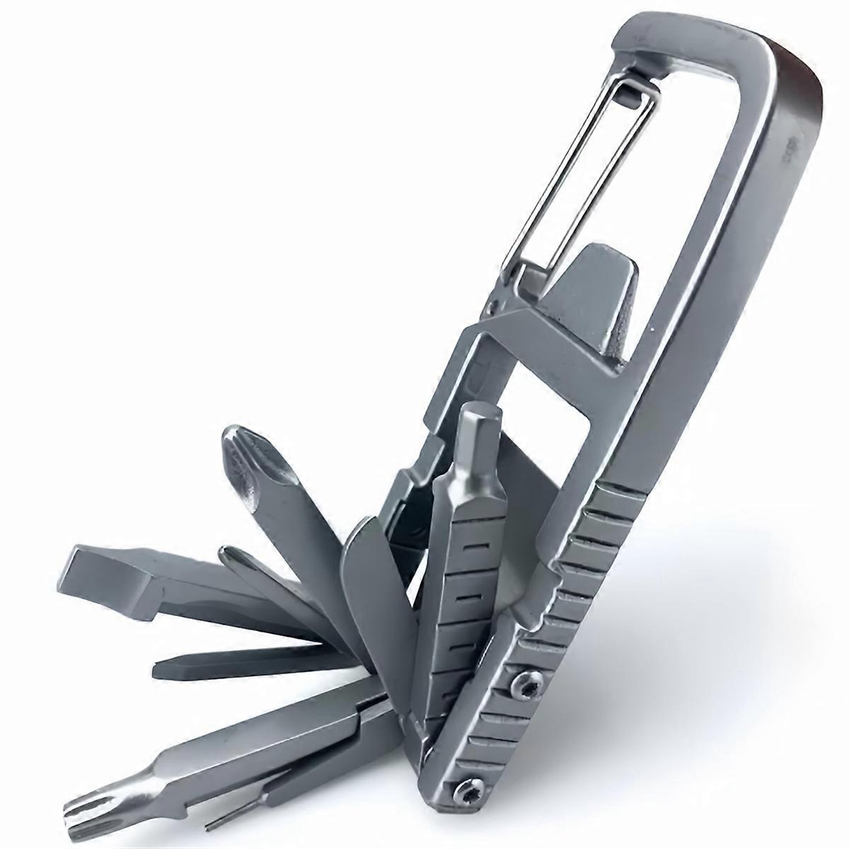 13in 1 Mini Tool with Bottle Opener Phone Holder Multi Tool Carabiner Screwdriver Mini Multitool for