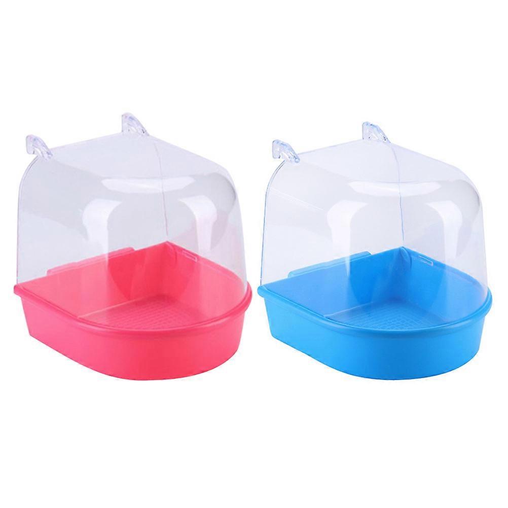 Bird Bath Basin 4 Pcs Hanging Design Cage Mounted For Birds Easy Installation 13X13.5Cm Assorted Color