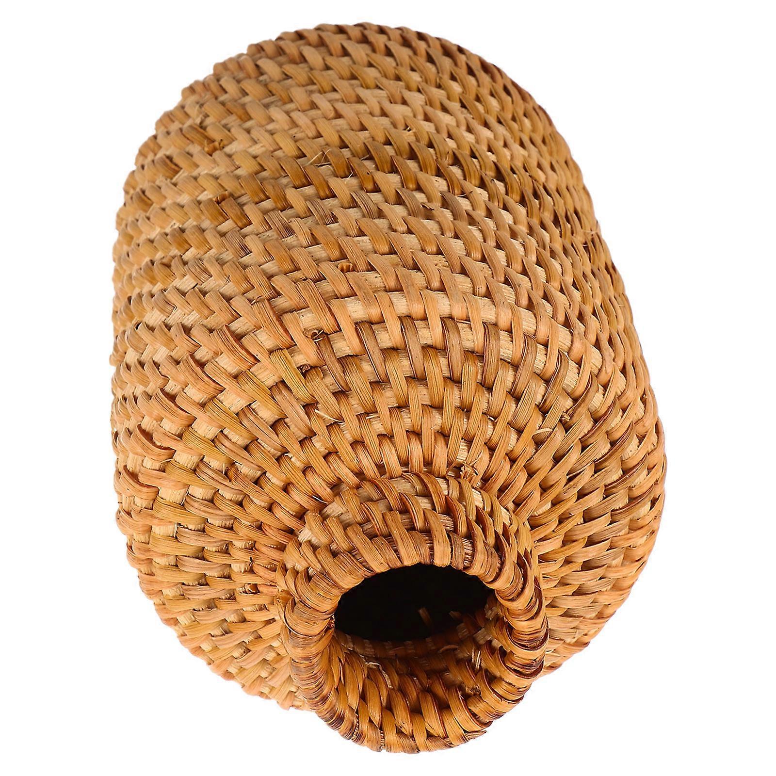 Handwoven Rattan Vase for Flower Display 4Pcs Rustic Wicker Plant Pot