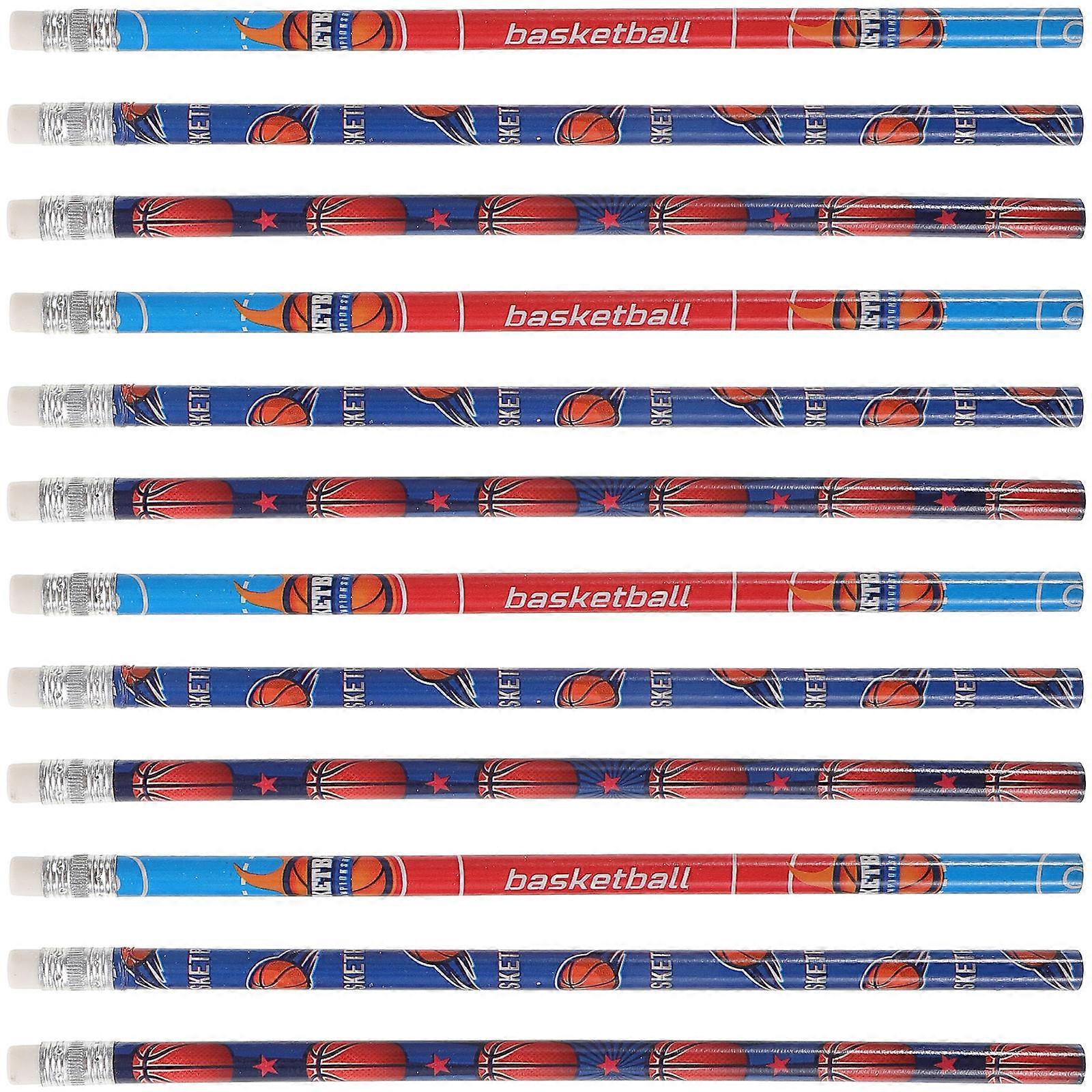 60 Pcs Portable Sketching Pencils For Children Basketball Fans Classroom Assorted Color Painting