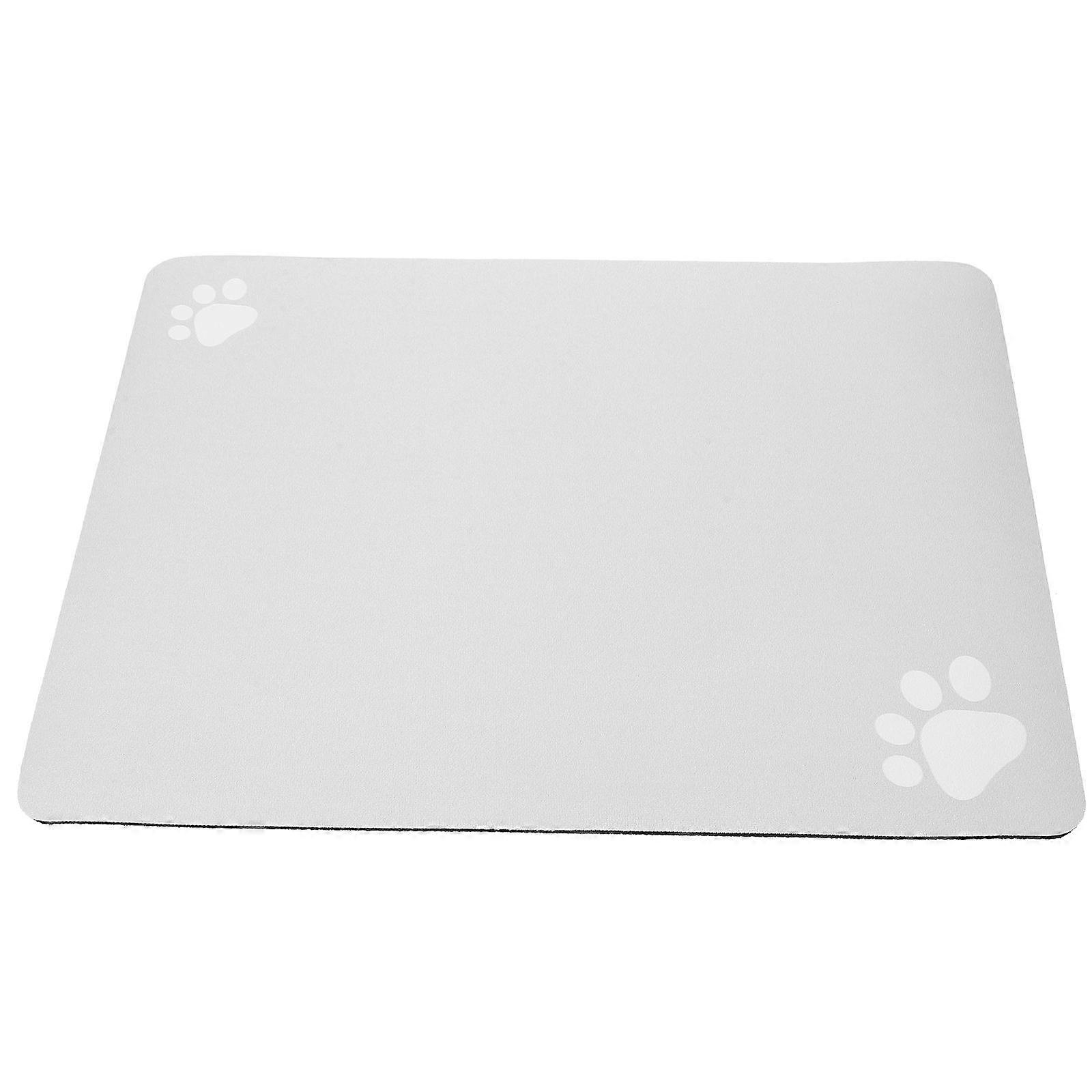Waterproof Absorbent Pet Mat For Feeding And Bathing Rectangular Design 40X30CM Light Grey 5Pcs