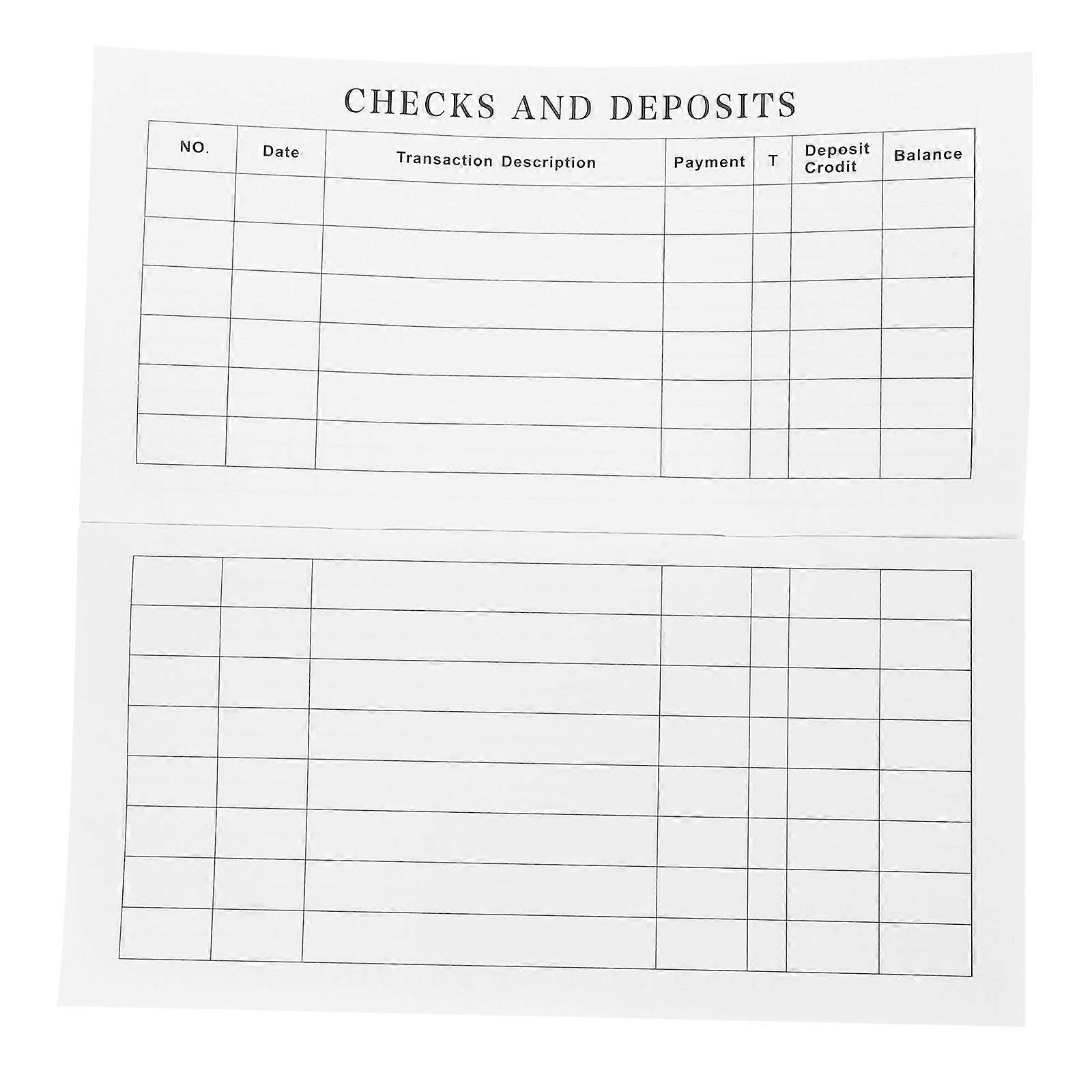 Sleek Checkbook Ledger Financial Management Notebook 2Pcs Perfect For Home Use With Rectangular Format