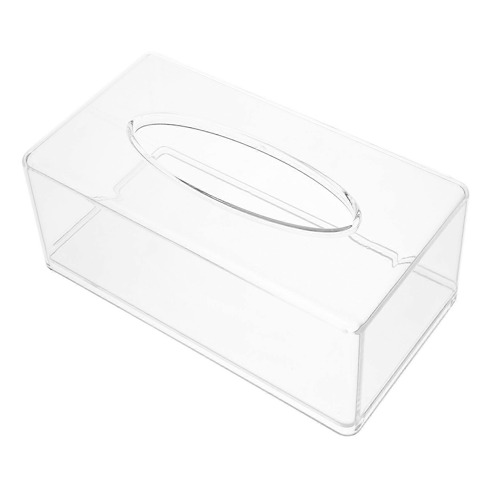 Acrylic Tissue Holder Facial Tissue Box for Storing Things 5Pcs Transparent