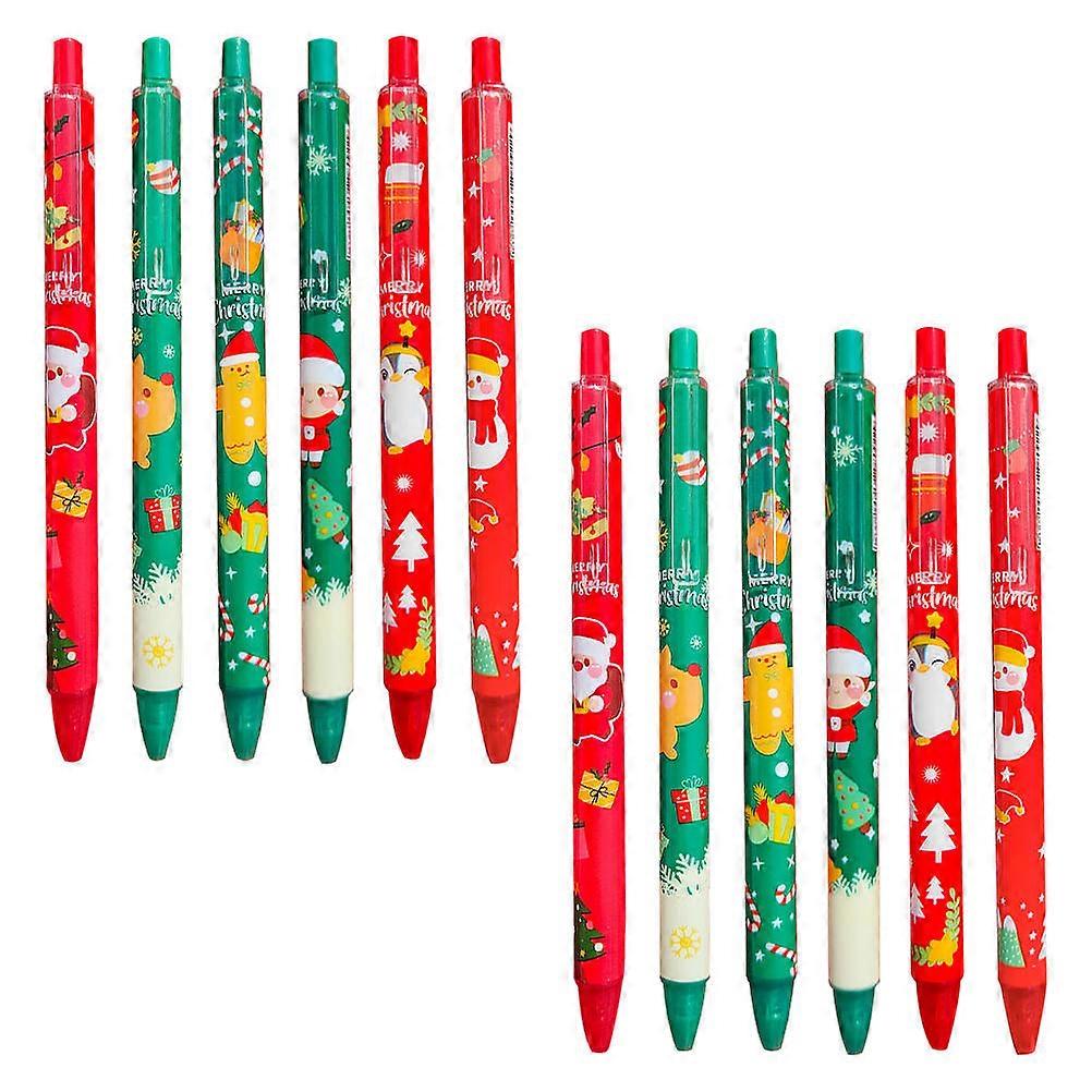 Assorted Color Christmas Themed Gel Pens for Writing Use 36Pcs