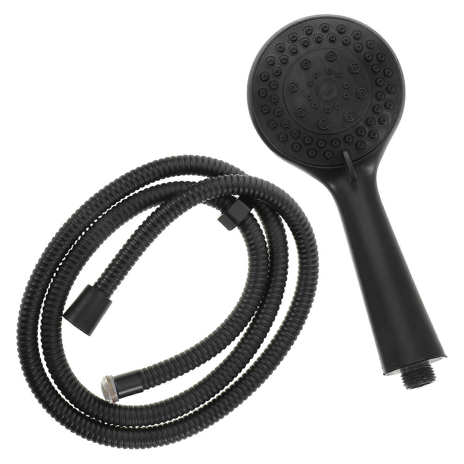 Bathroom Showerhead Handheld Shower Head for Home Use 4Pcs Black ABS