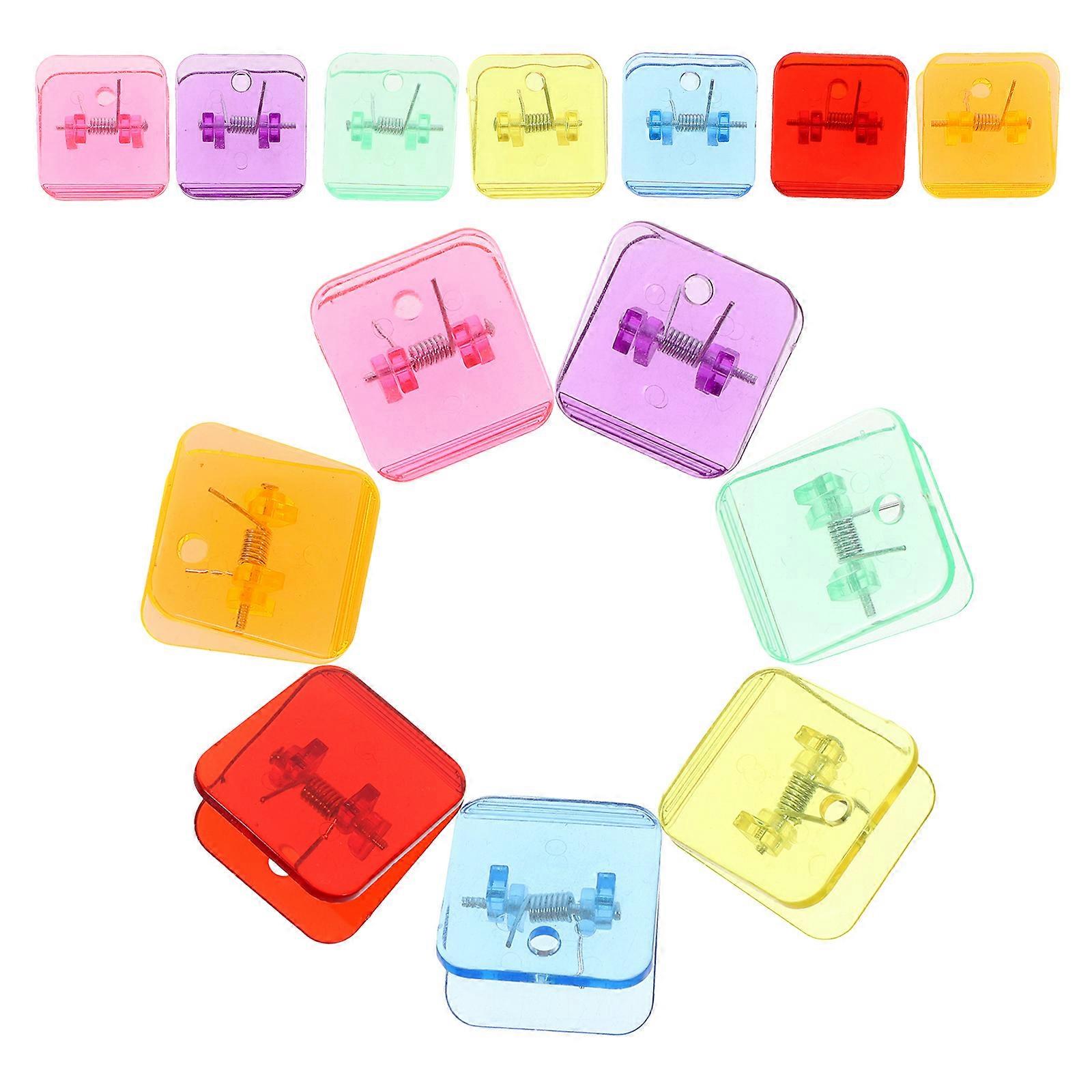 Document Clip Small Plastic Clips Wall Hanging Red Sealing Function For Teachers 14Pack