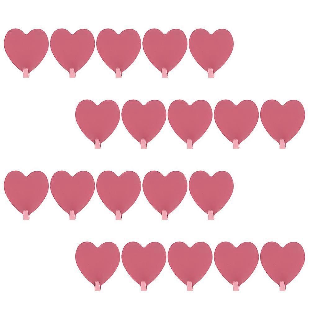 Home Use Hooks Stainless Steel Heart-Shaped Hooks 60Pcs Watermelon Red