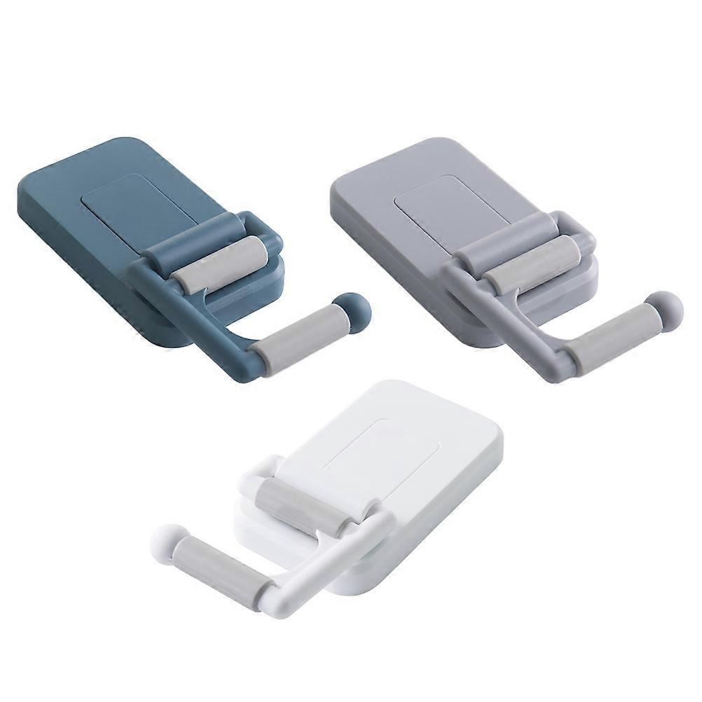 Wall-Mounted Mop Holder for Storing 9Pcs Adhesive Broom Grippers