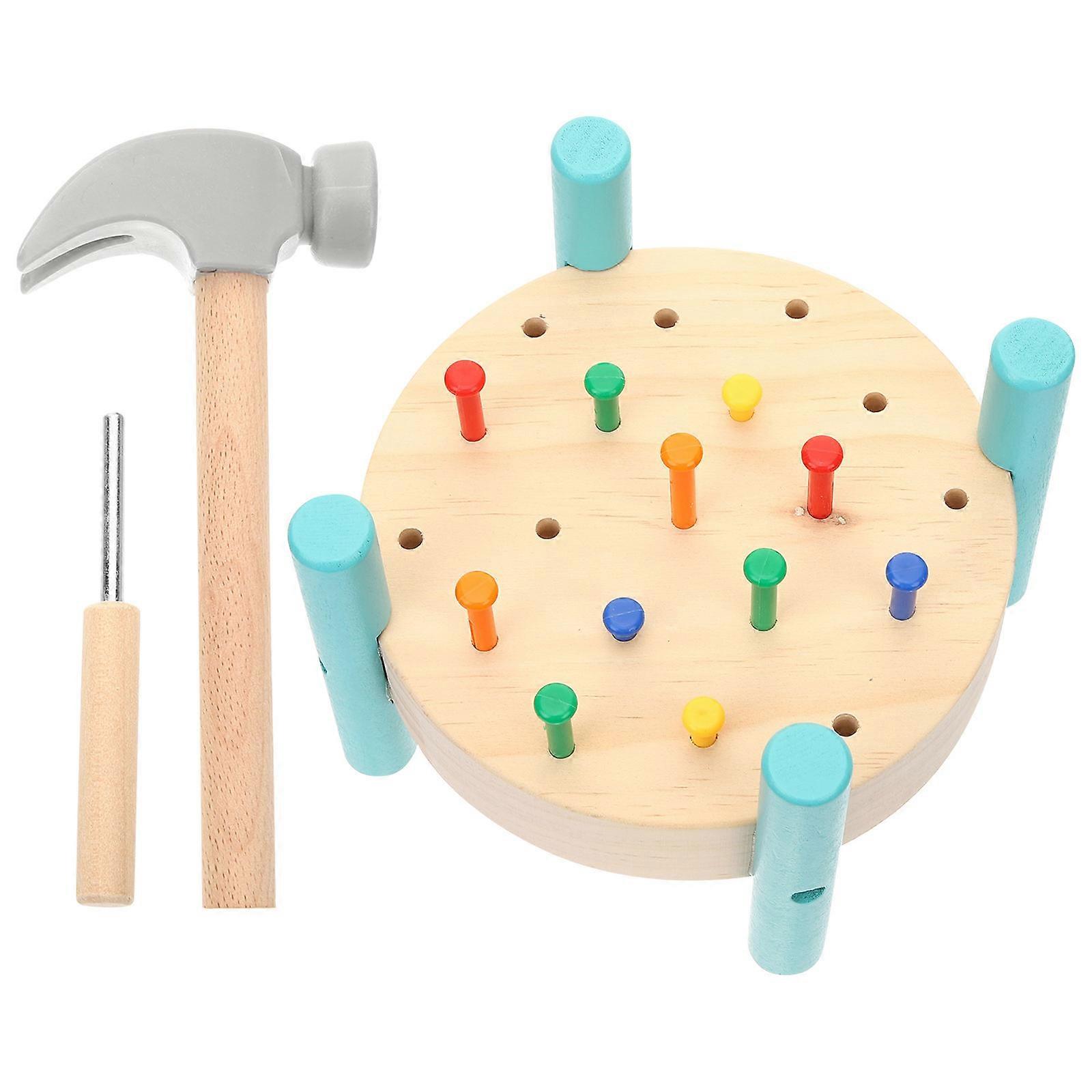 Kids Hammer Toy Wooden Workbench for Pounding 3Sets Play Set