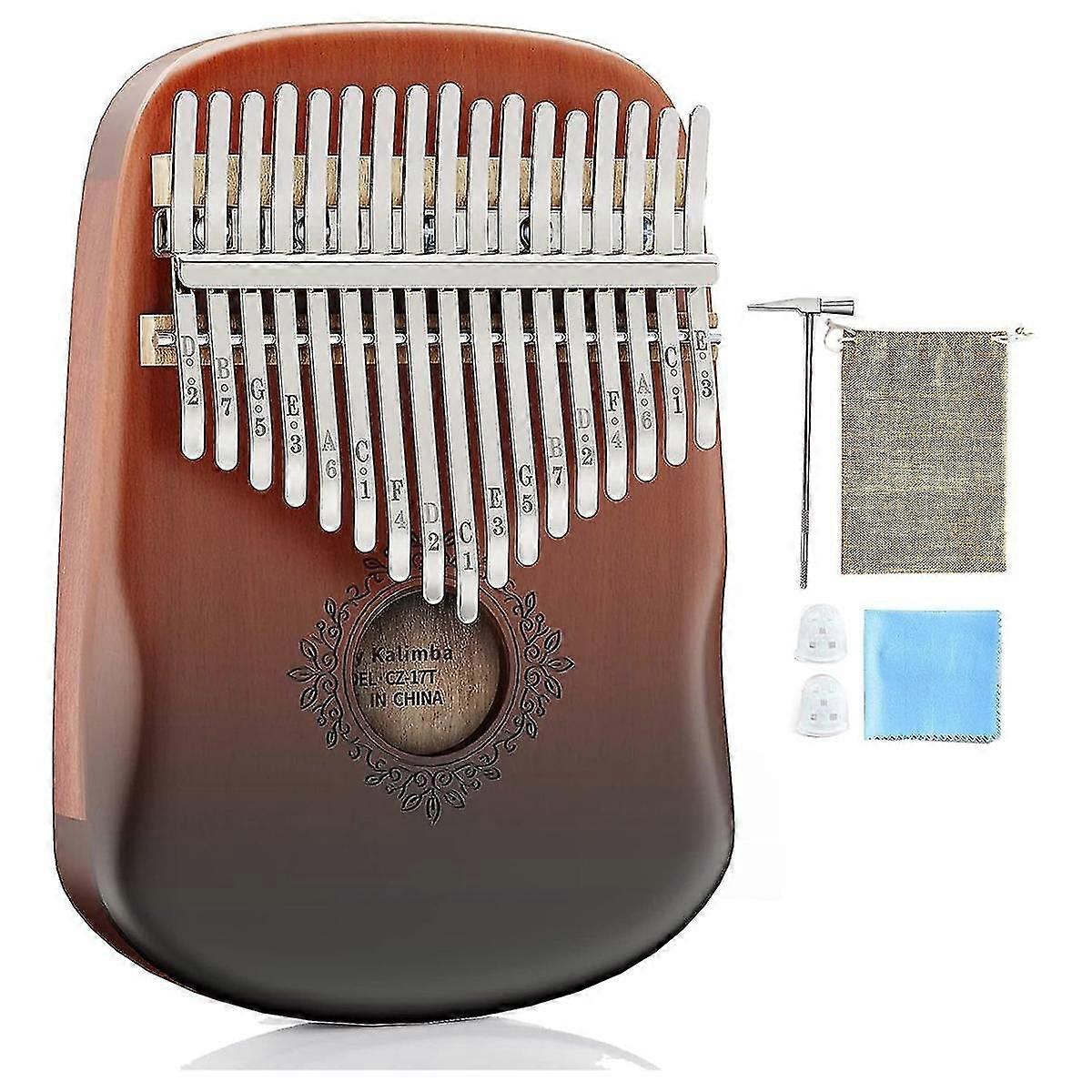 17キーカリンバ親指ピアノ、ポータブルフィンガーピアノカリンバ楽器子供、大人、初心者、音楽愛好家